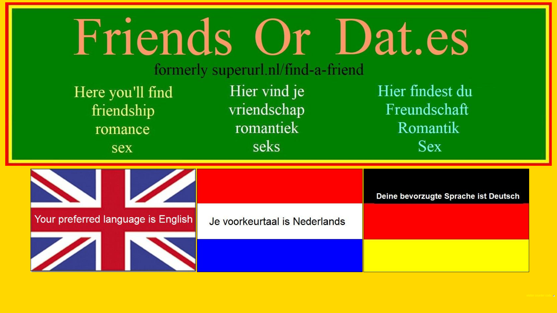 website screenshot of https://friendsordat.es/