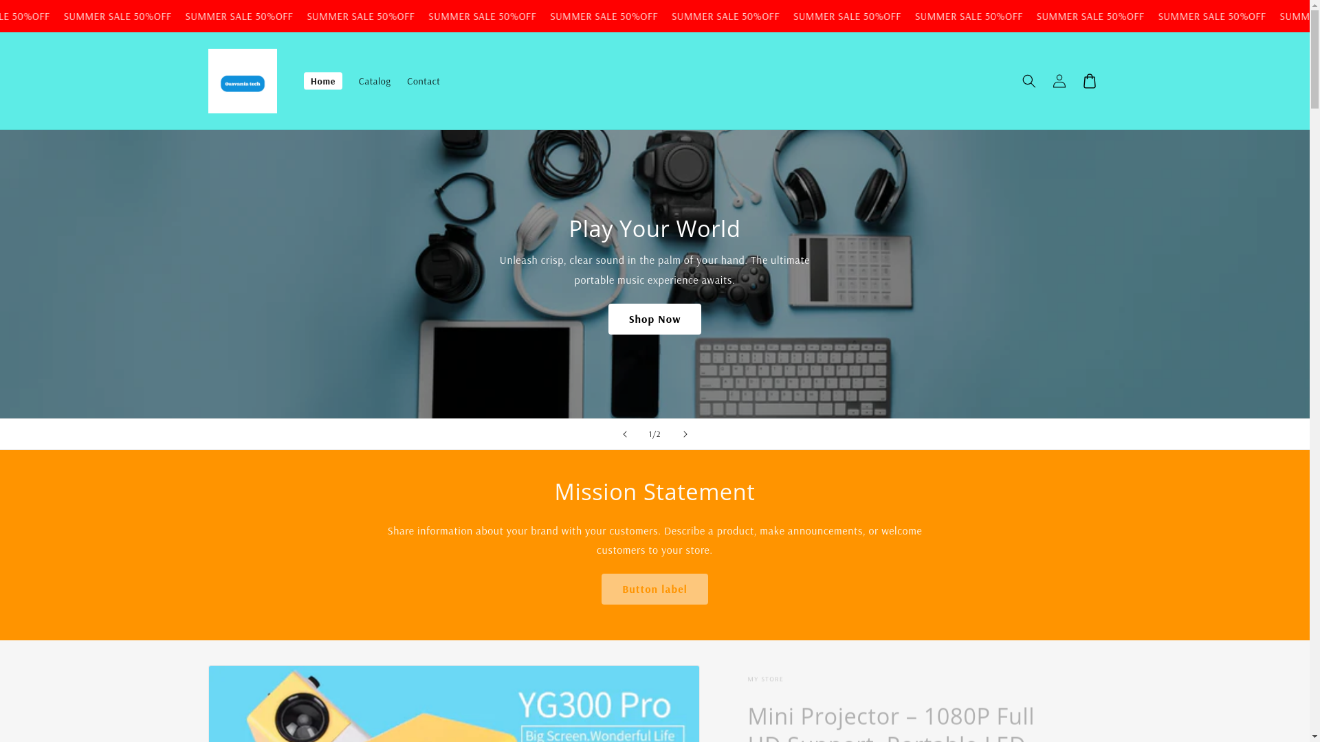 website screenshot of https://osavania.store/