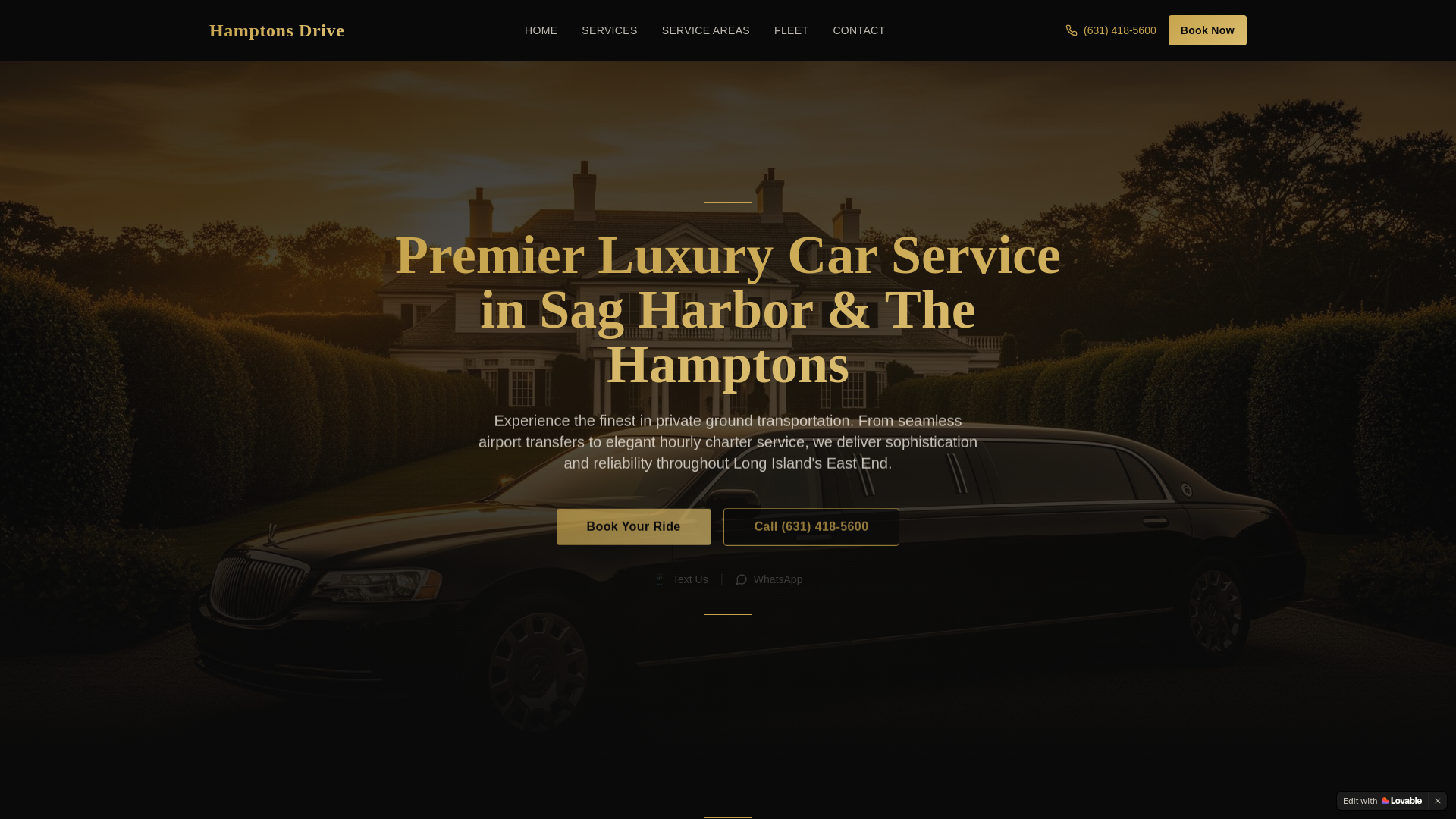 website screenshot of https://hamptonsdrive.com/