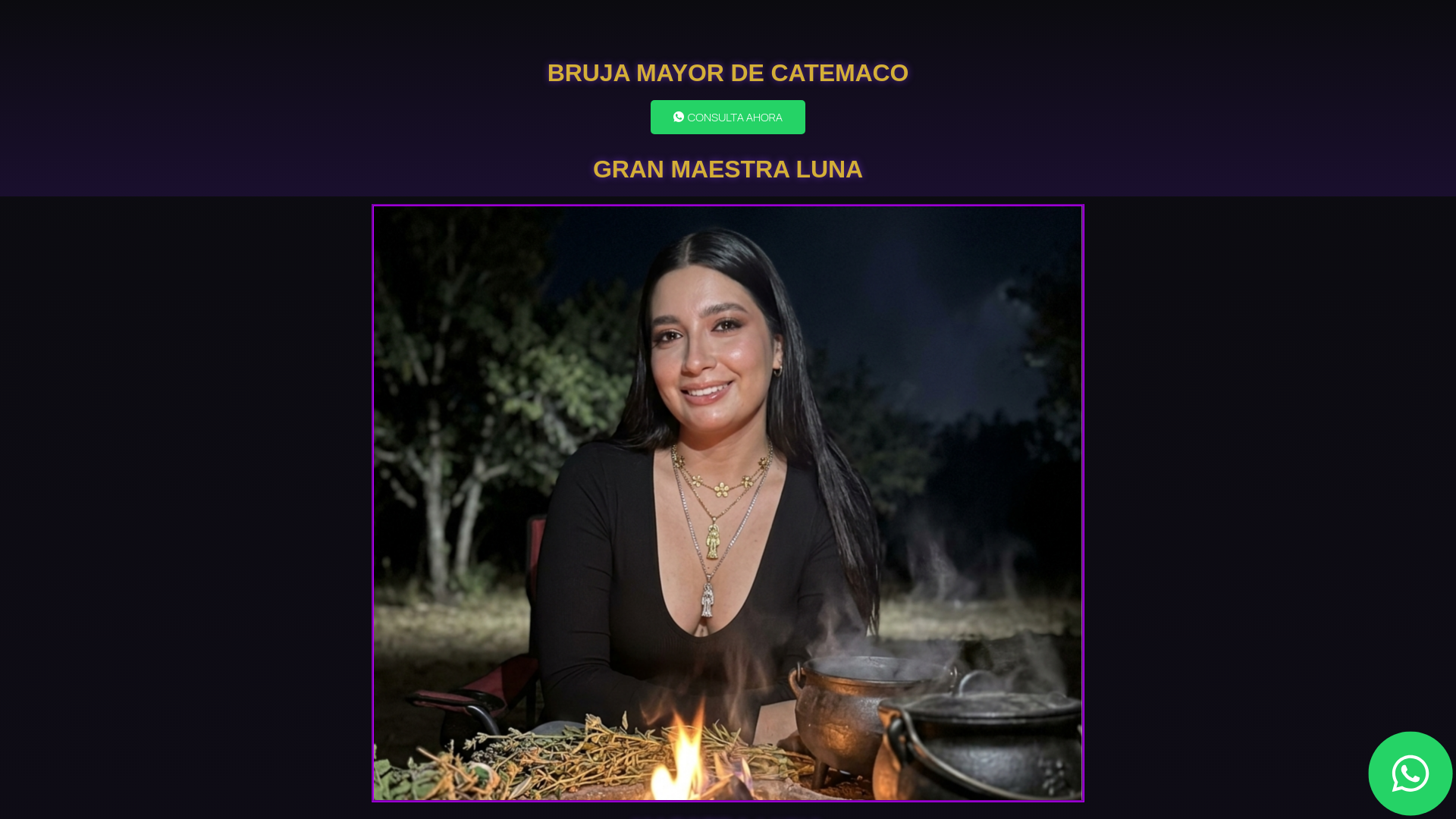 website screenshot of https://poderosamaestramayordecatemaco.com