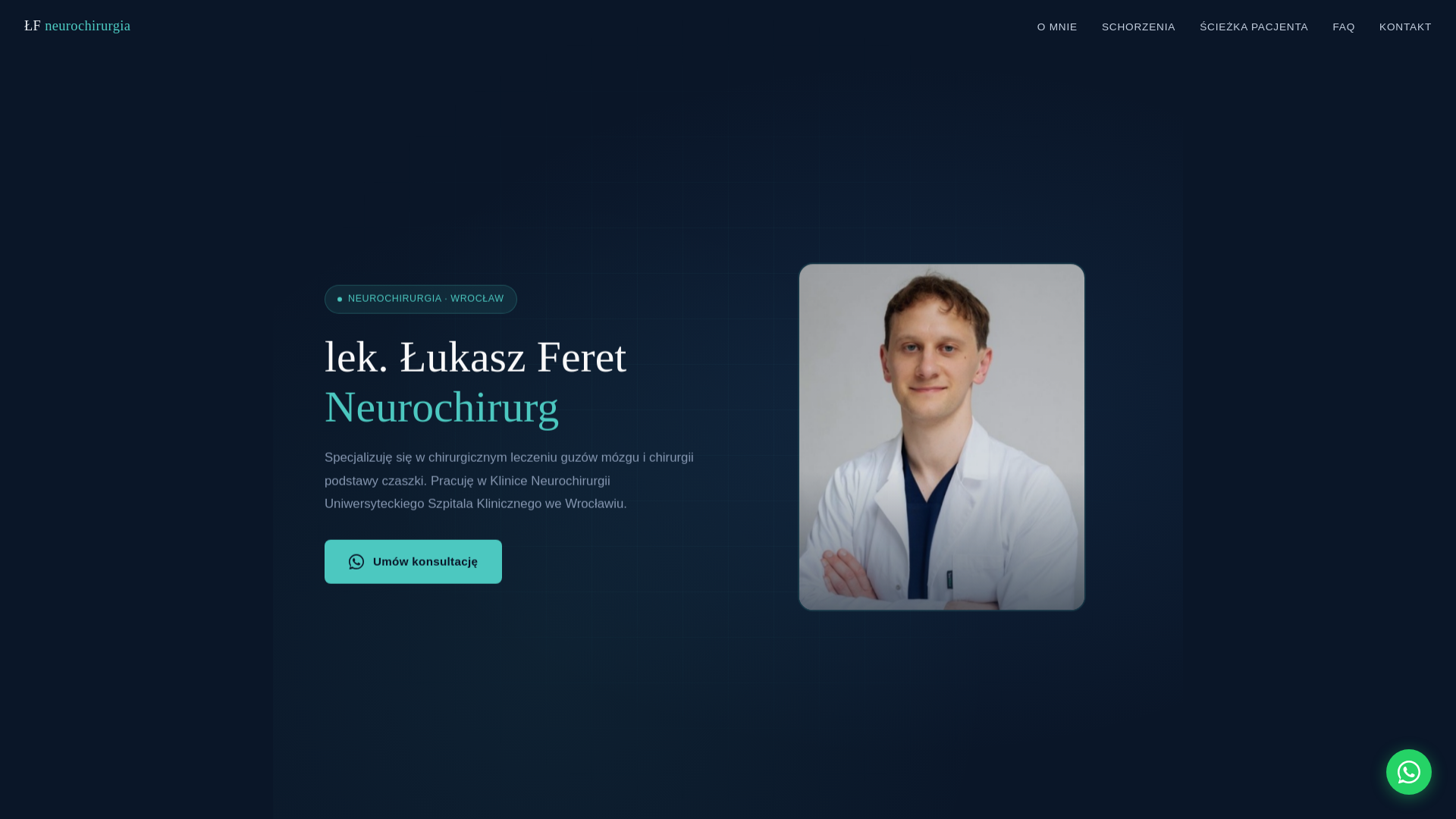 website screenshot of https://lukaszferet.pl/