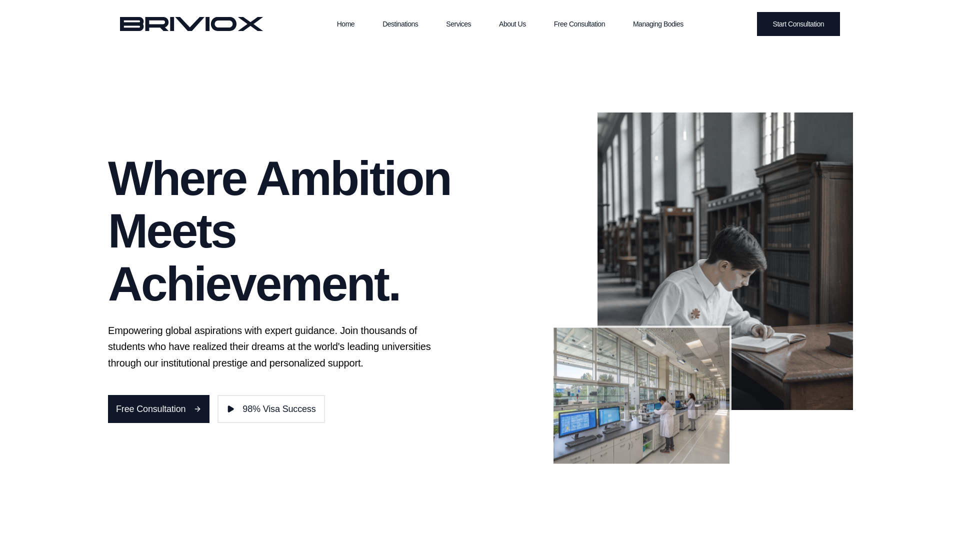 website screenshot of https://briviox.co.uk/