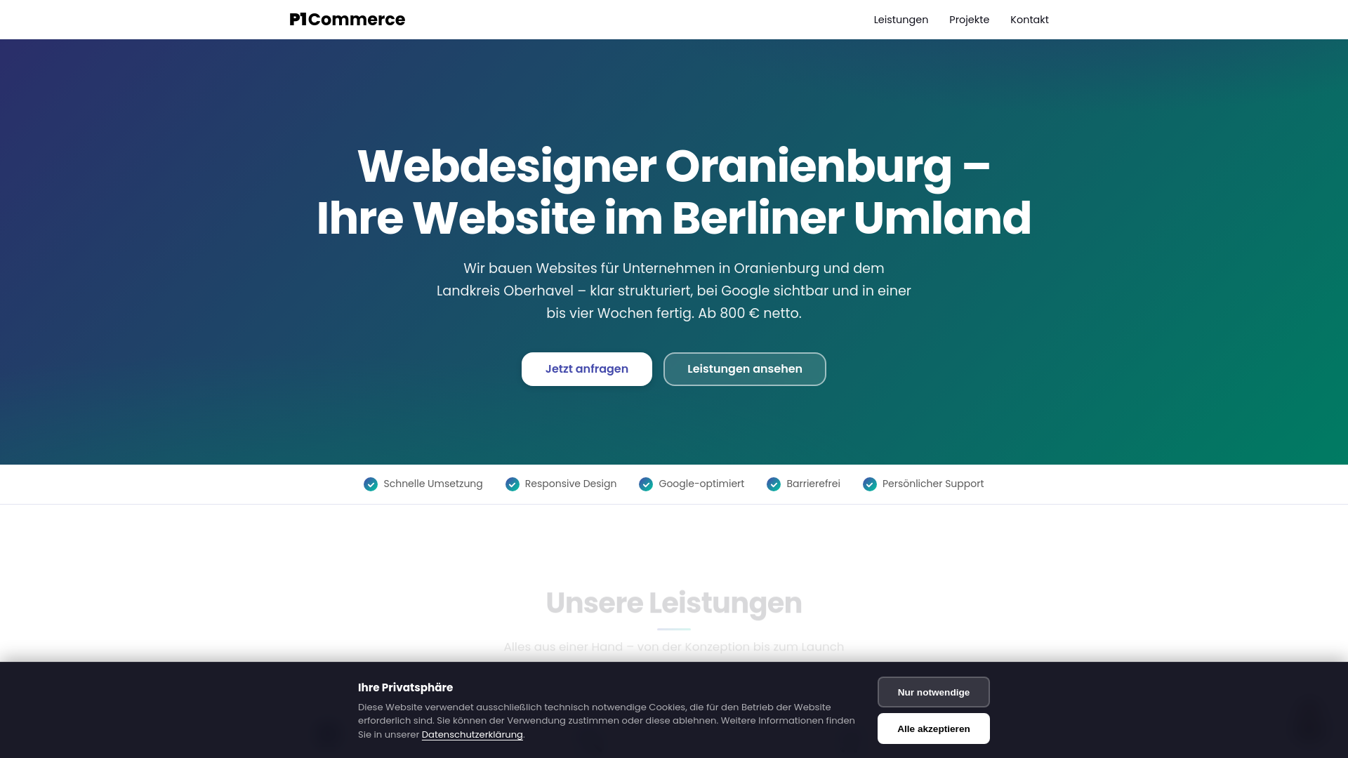 website screenshot of https://webdesigner-oranienburg.de