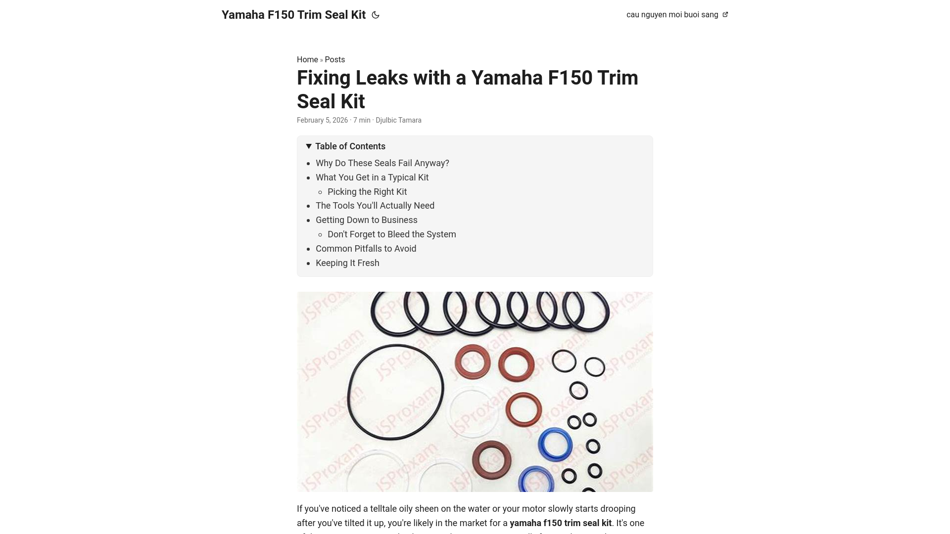 website screenshot of https://yamaha-f150-trim-seal-kit.pages.dev/