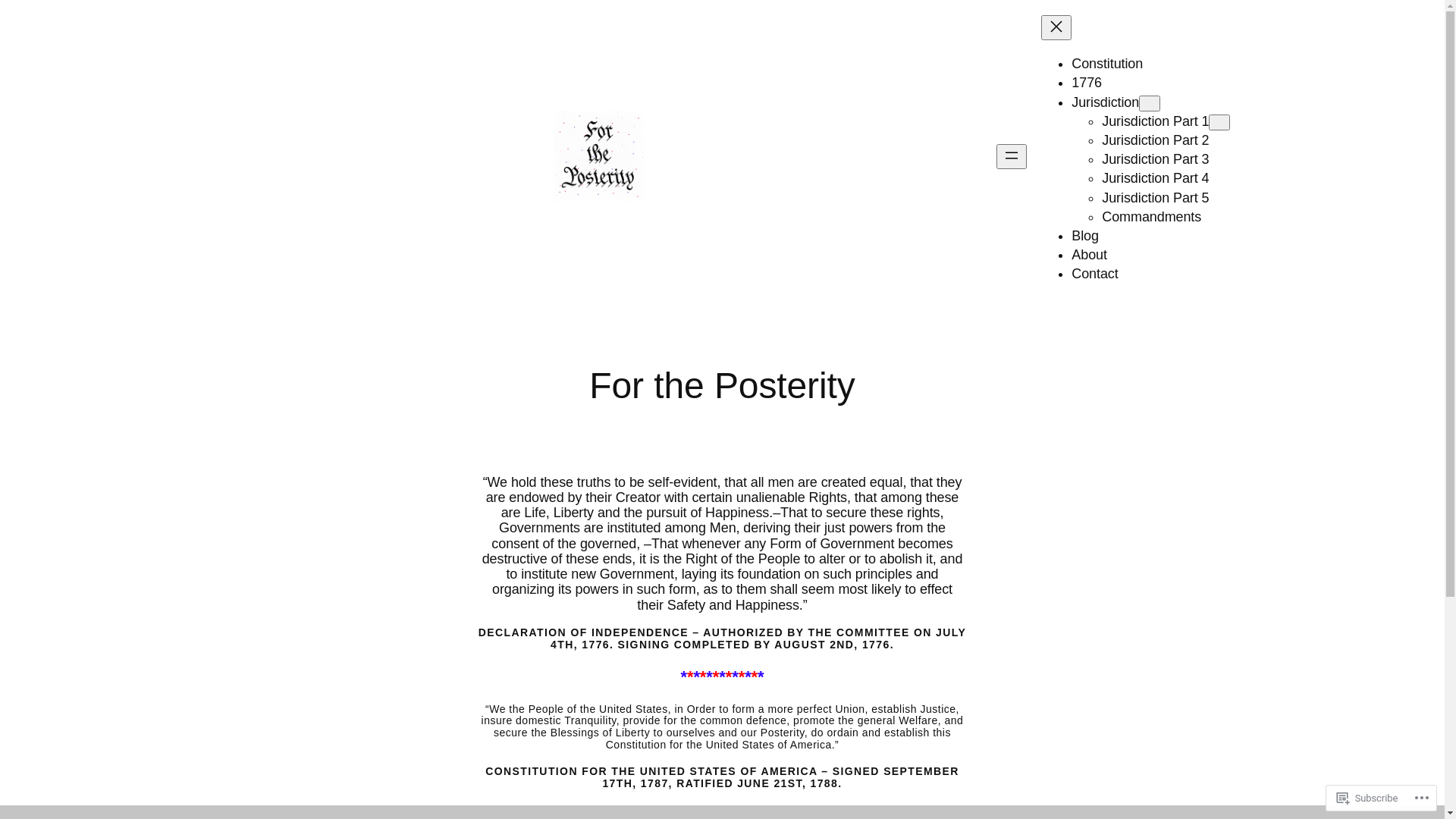 website screenshot of https://fortheposterity.com/