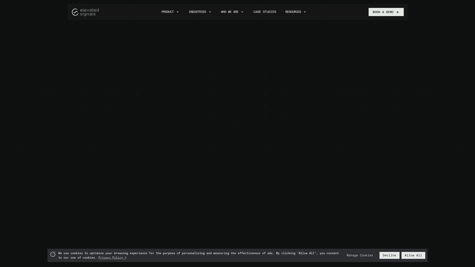 website screenshot of https://elevatedsignalsonline.com/