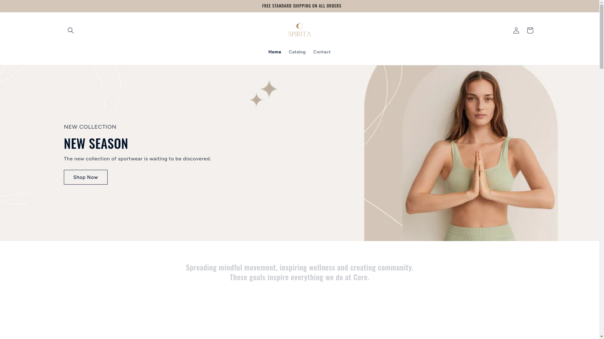 website screenshot of https://spiritaathletics.com/