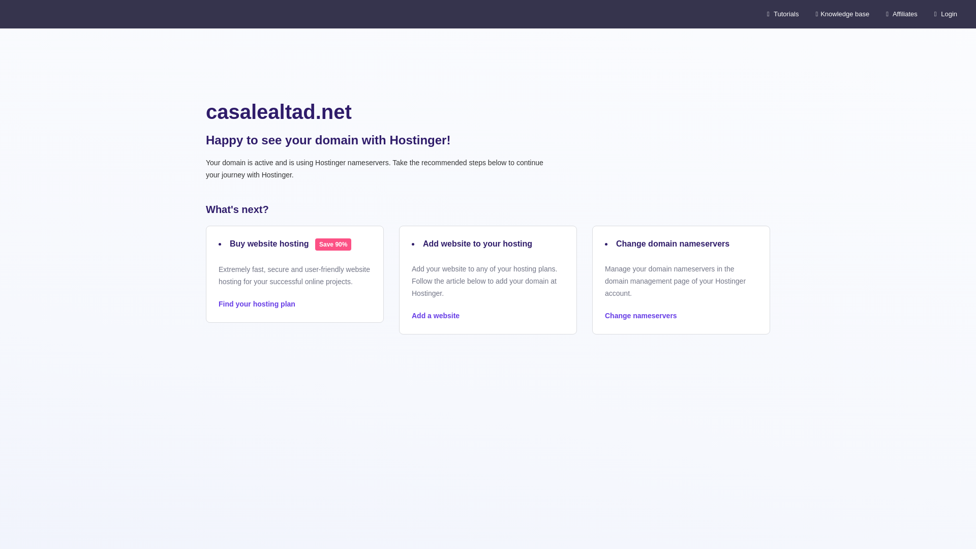 website screenshot of https://casalealtad.net/