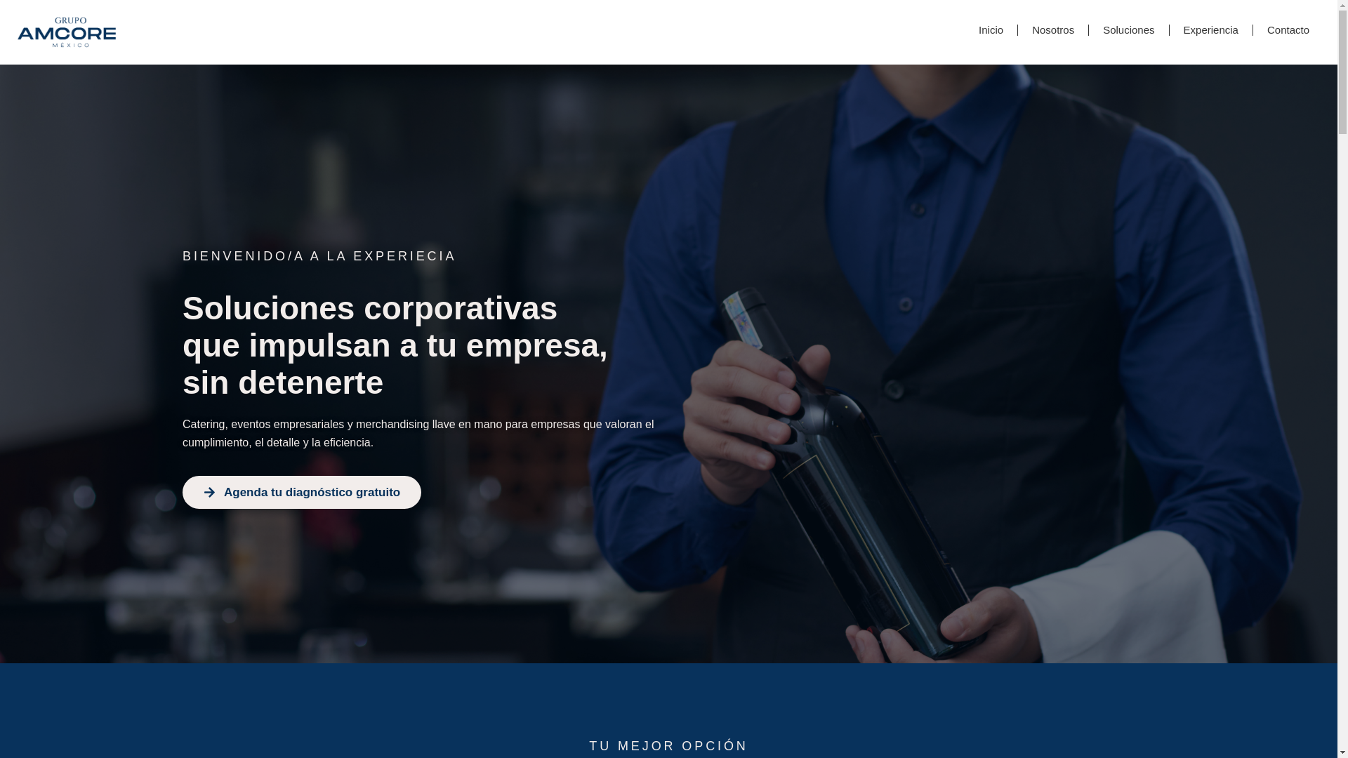 website screenshot of https://grupoamcore.com.mx/
