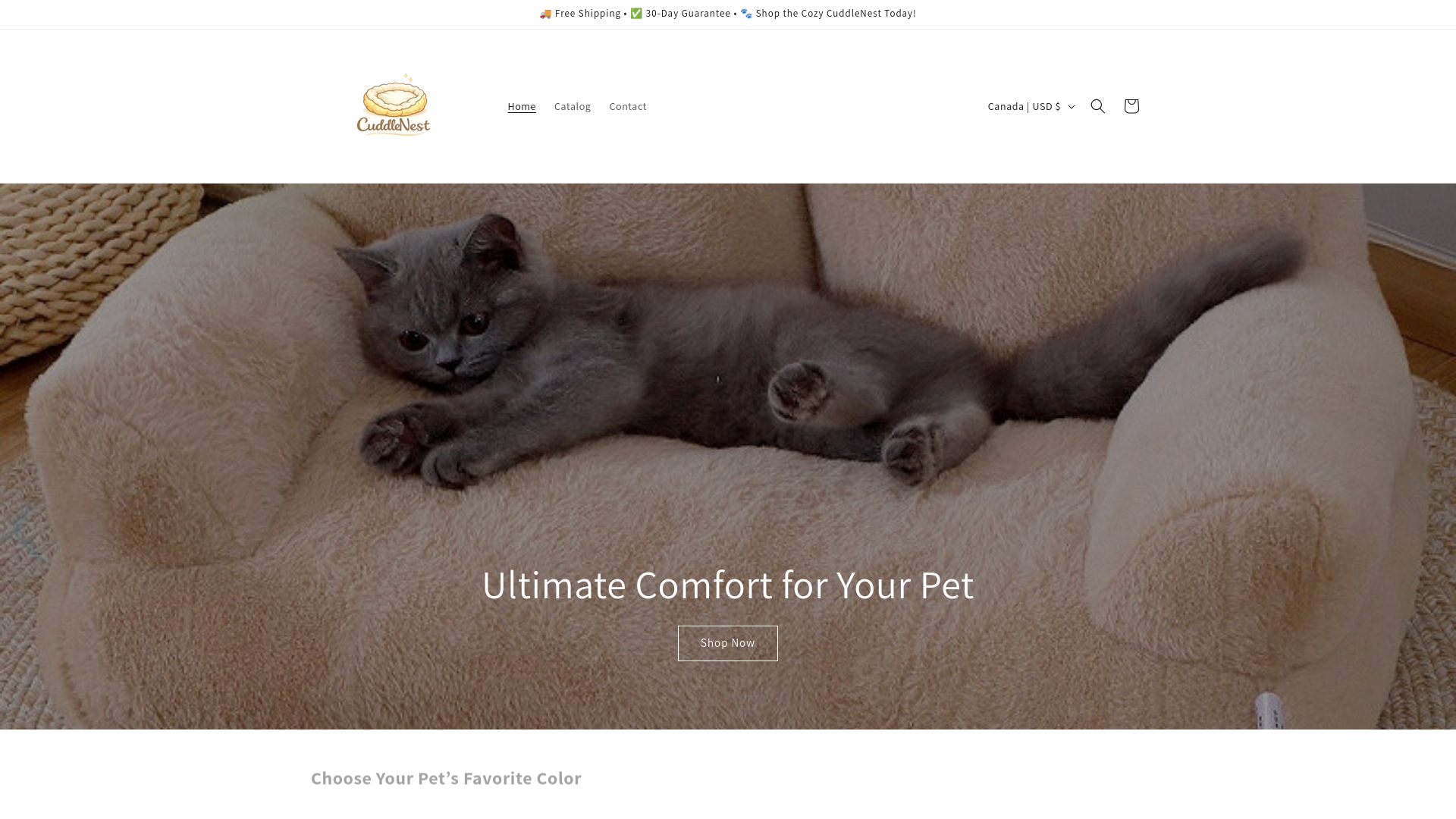 website screenshot of https://cudlenest.com/