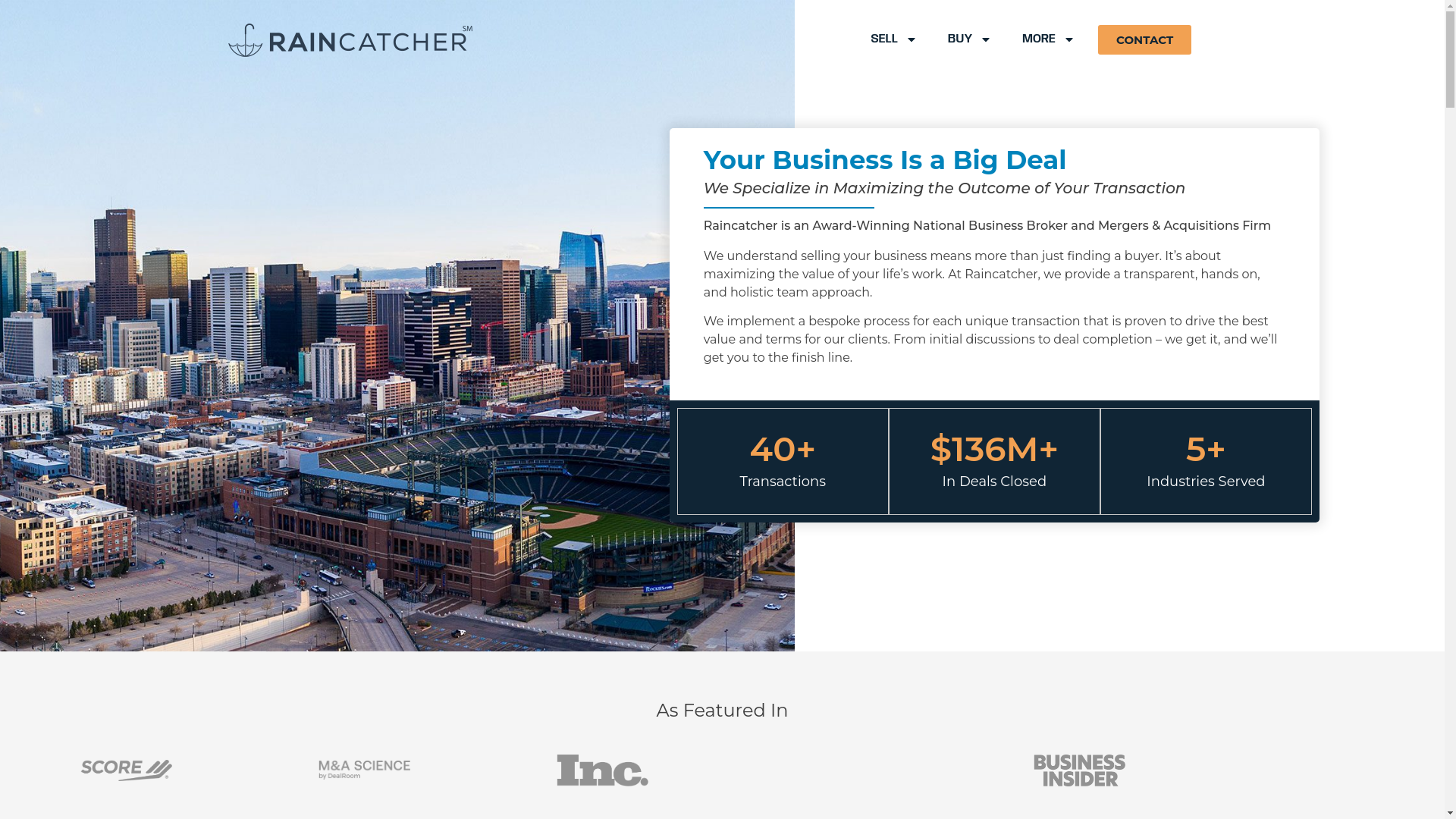 website screenshot of https://raincatchernow.com/