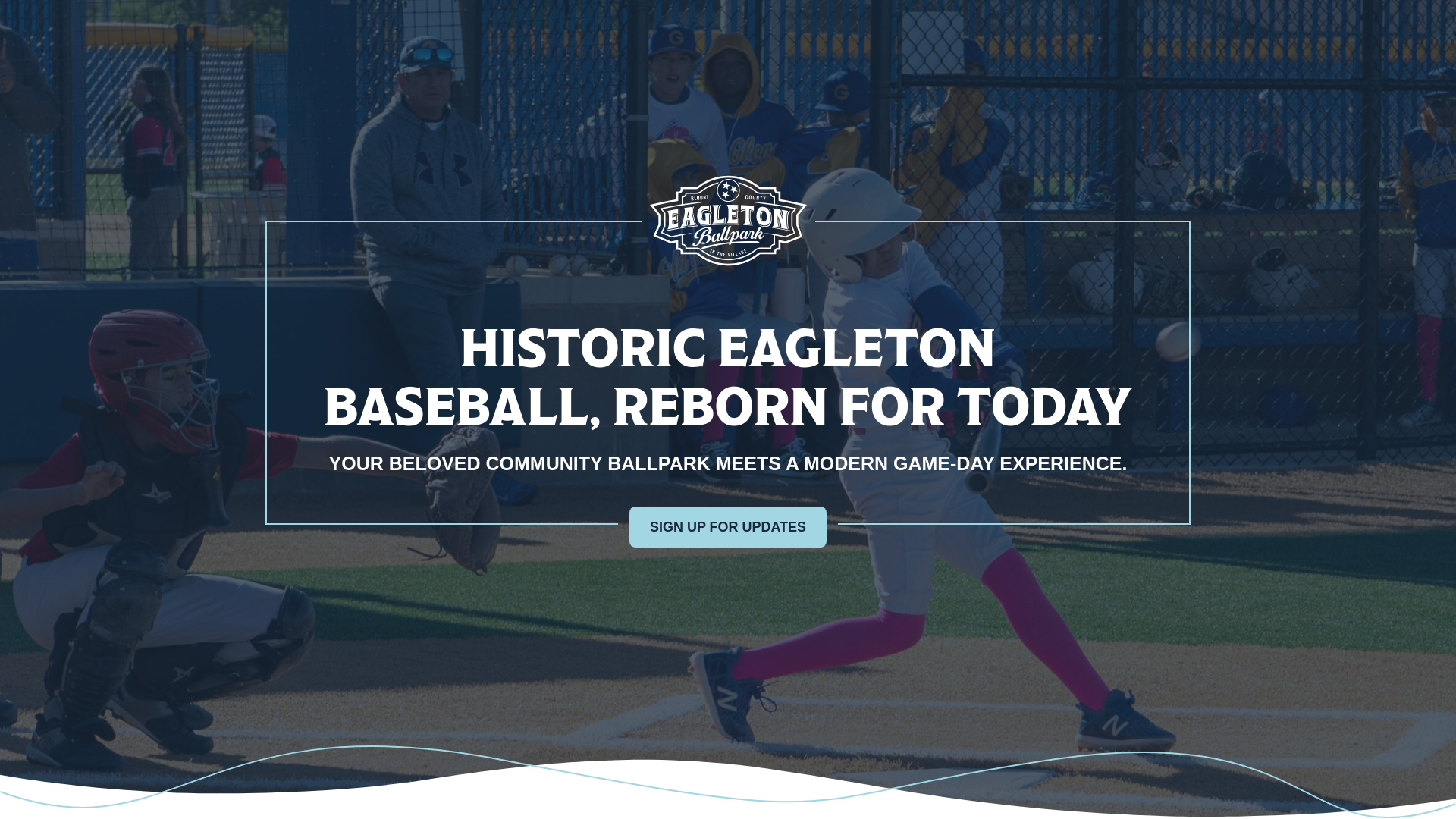 website screenshot of https://eagletonballparks.com/