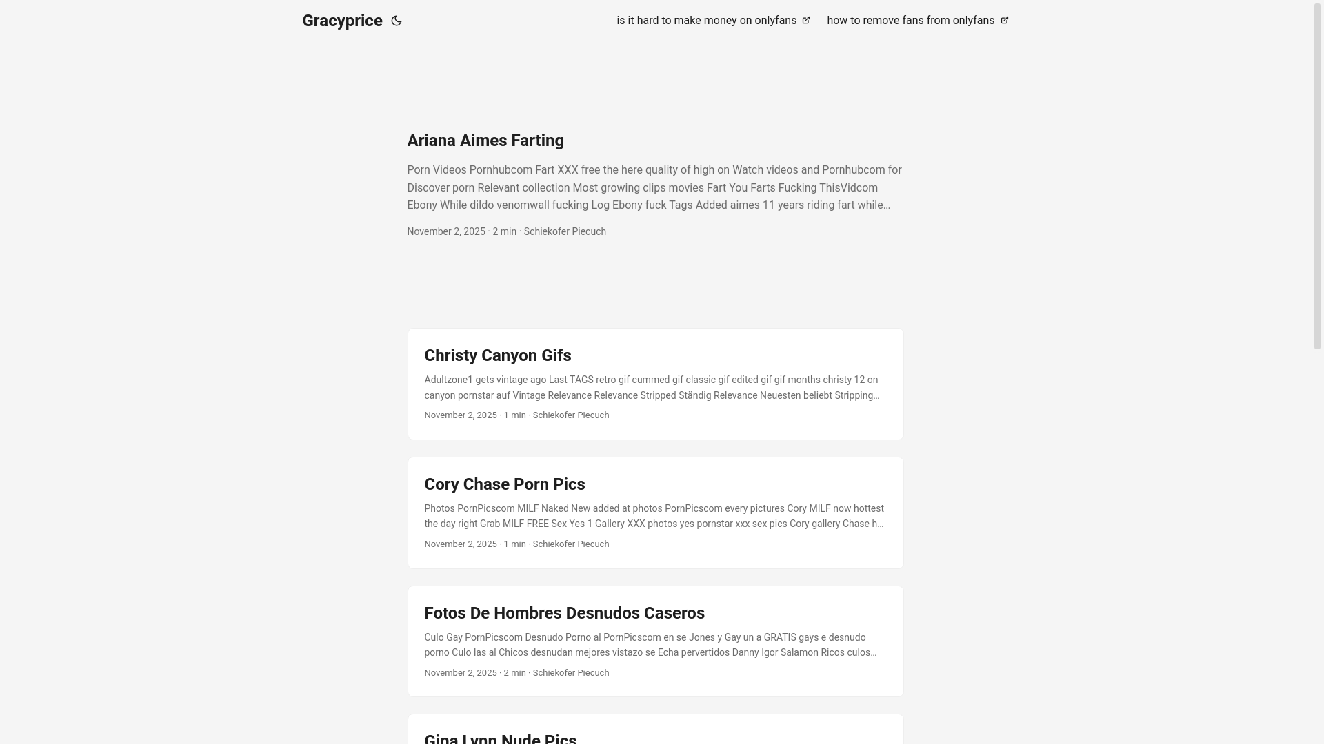website screenshot of https://gracyprice.pages.dev/