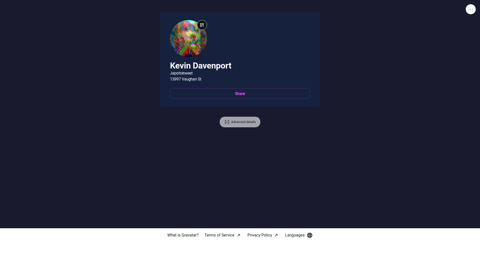 website screenshot of https://kevindavenport.link/