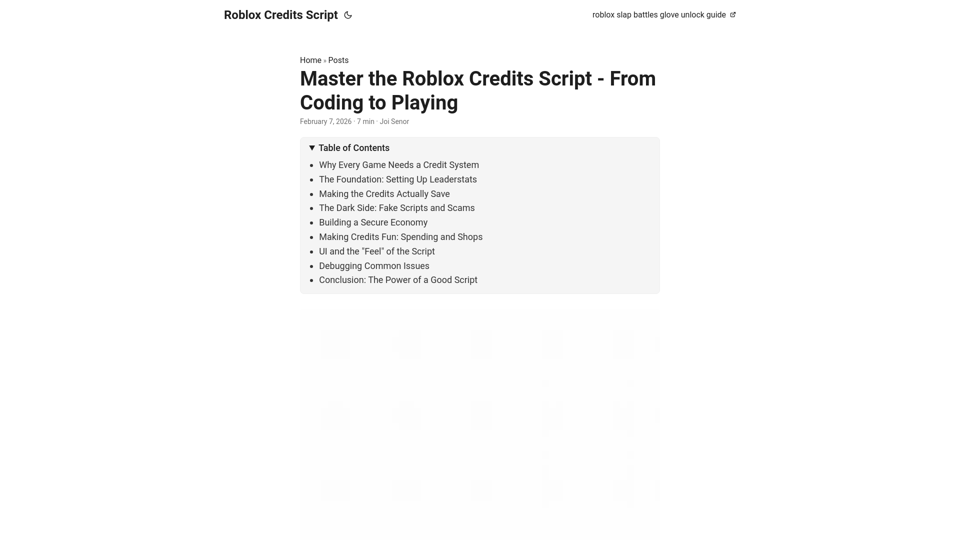 website screenshot of https://robloxcreditsscript.pages.dev/