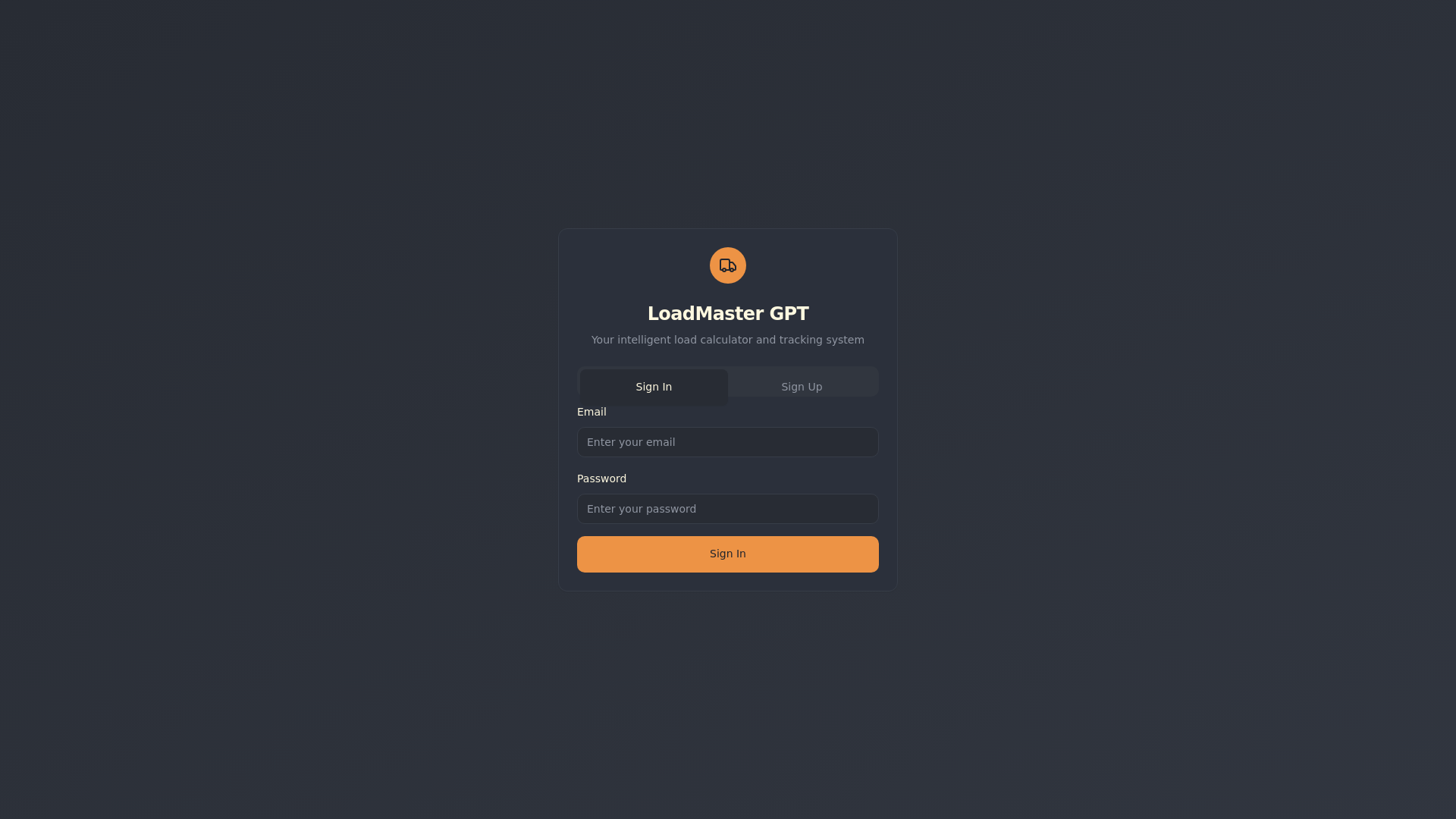 website screenshot of https://loadmastergpt.com/
