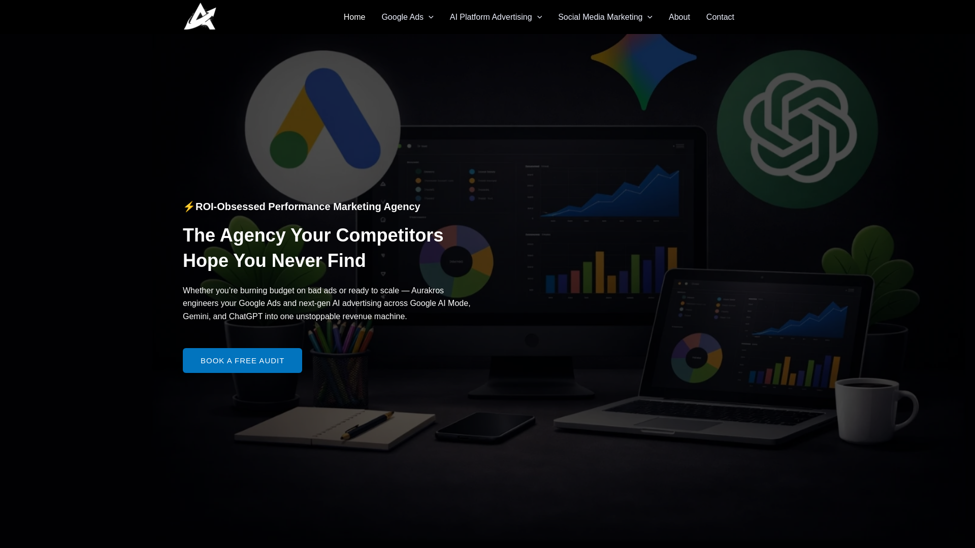 website screenshot of https://aurakros.com/