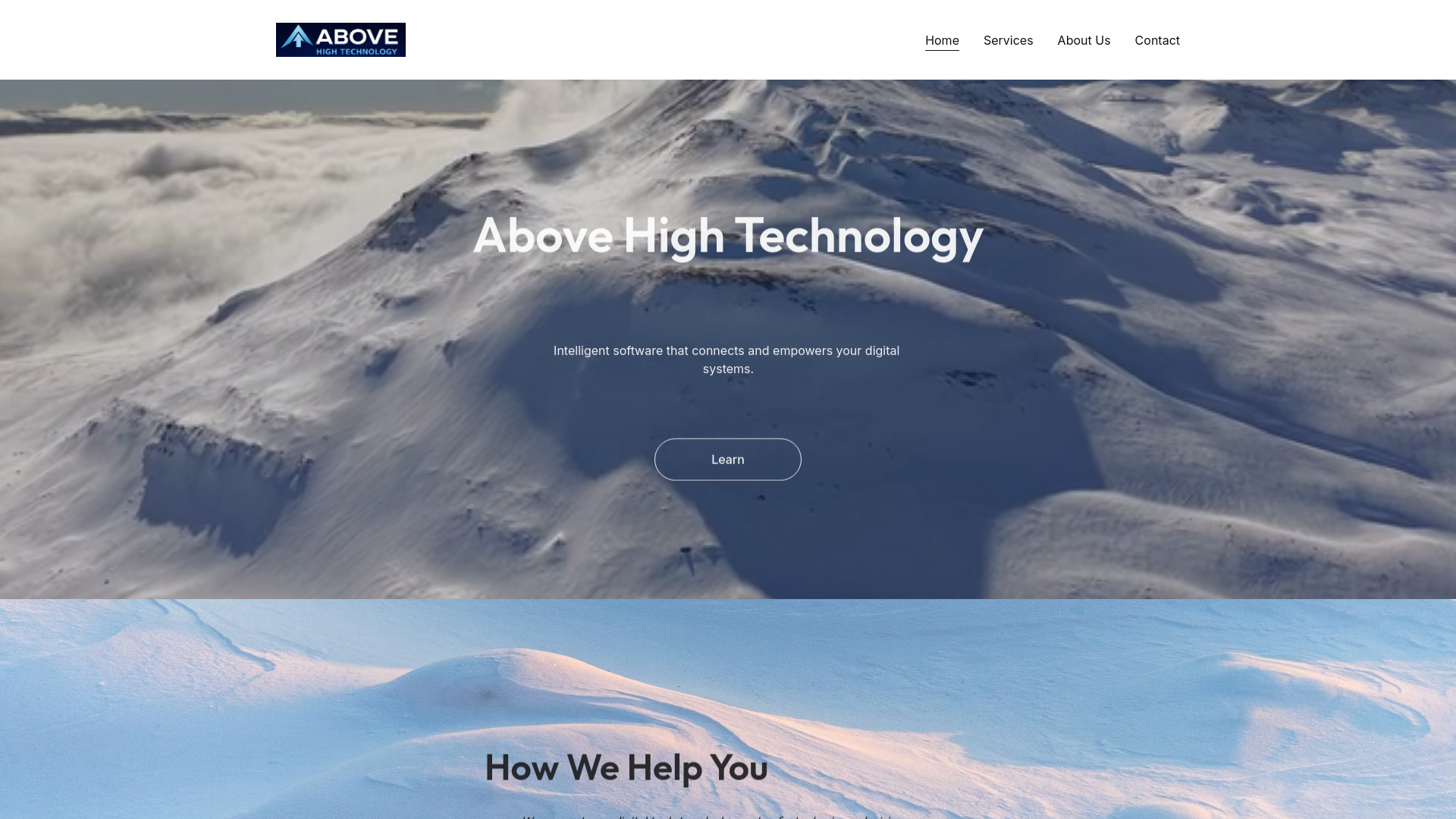 website screenshot of https://abovehightechnology.com/