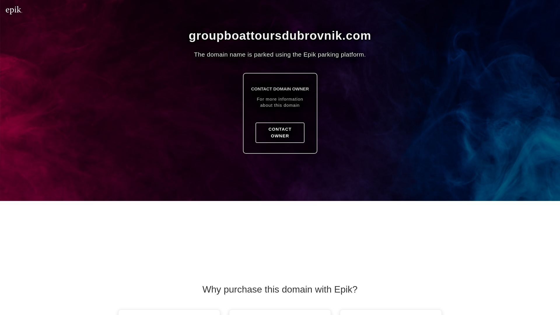website screenshot of https://groupboattoursdubrovnik.com/