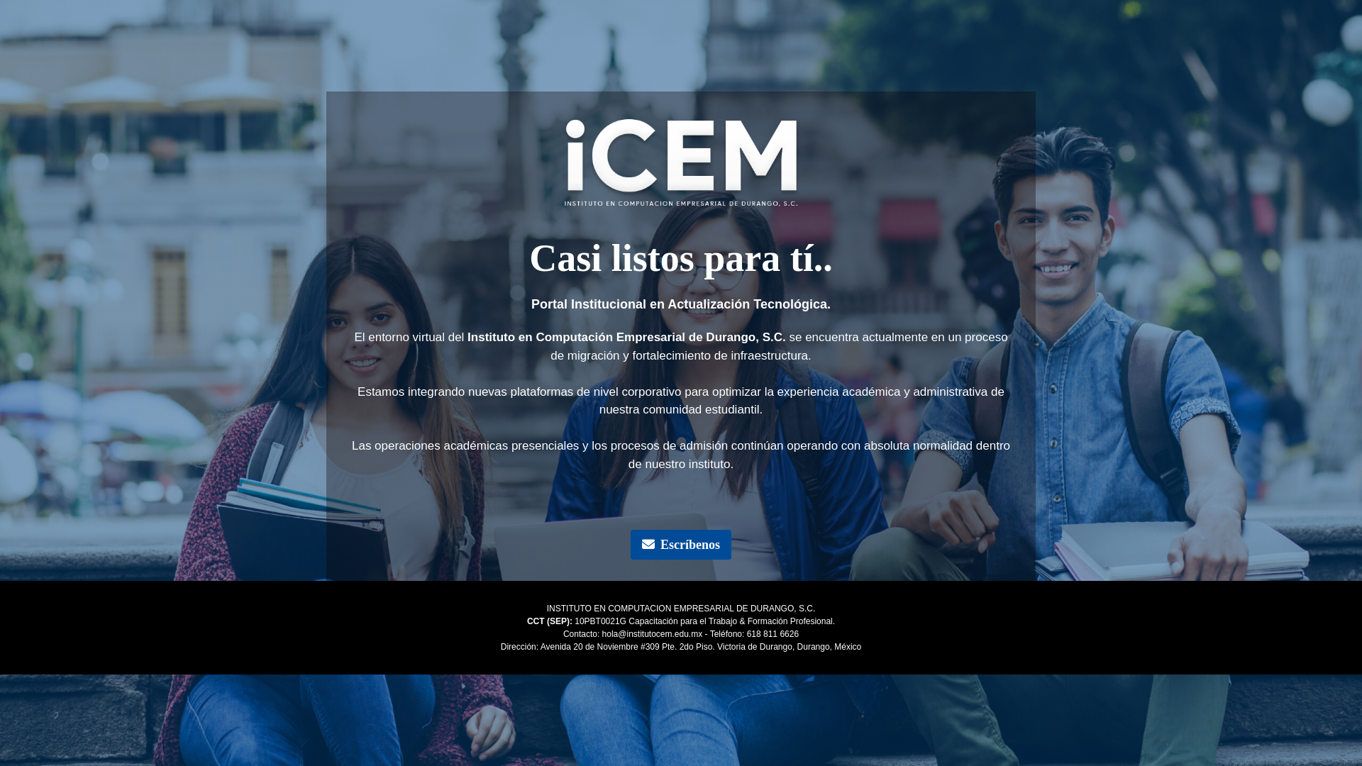 website screenshot of https://institutocem.edu.mx