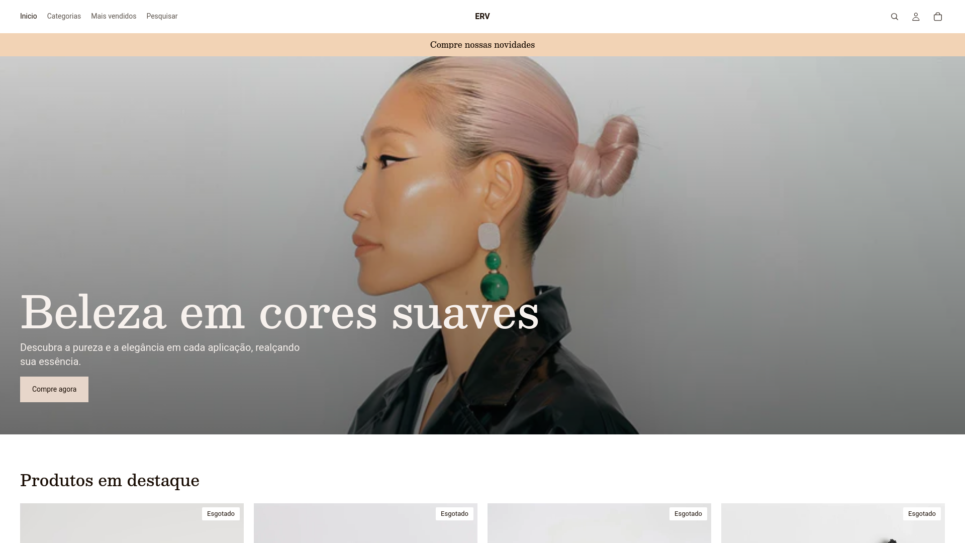 website screenshot of https://ervcare.com.br/