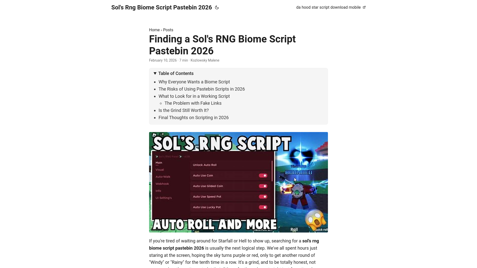 website screenshot of https://sols-rng-biome-script-pastebin-2026.pages.dev/