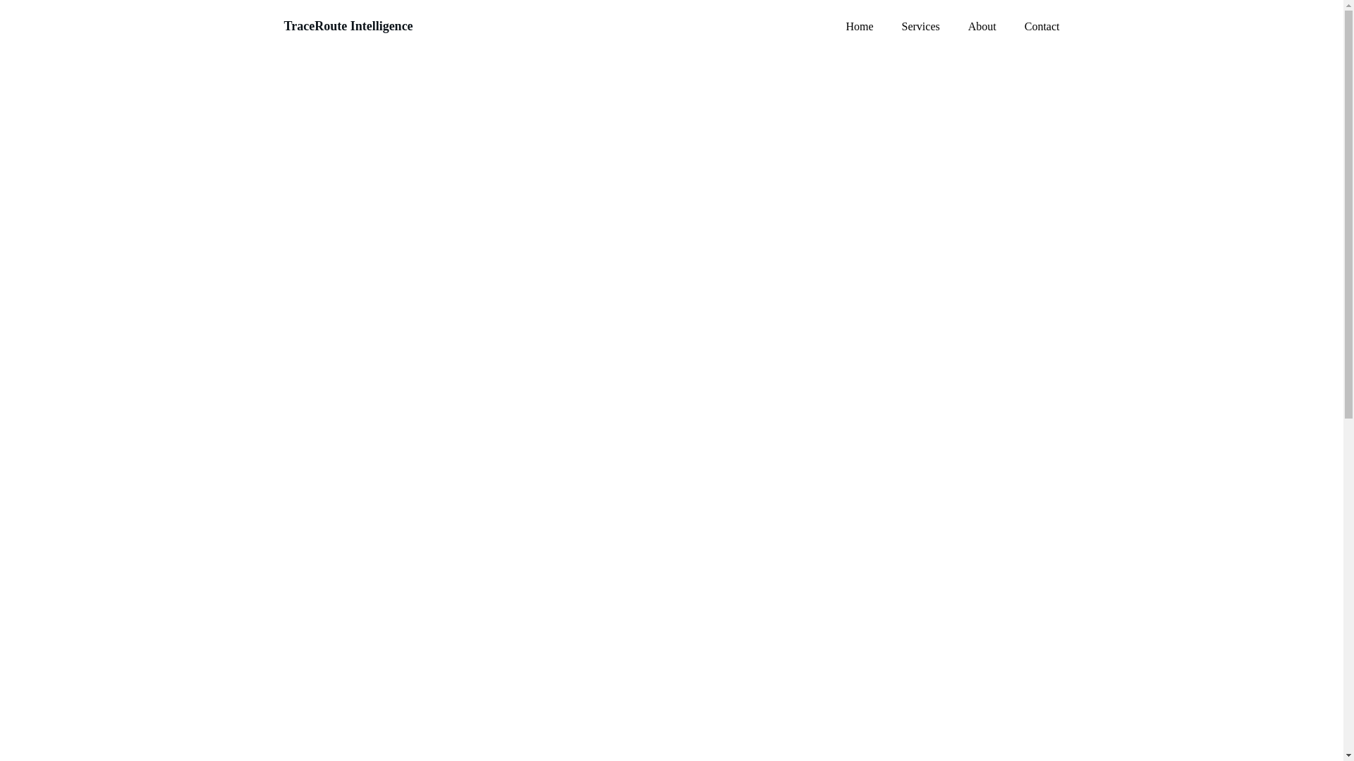 website screenshot of https://tracerouteintelligence.com/