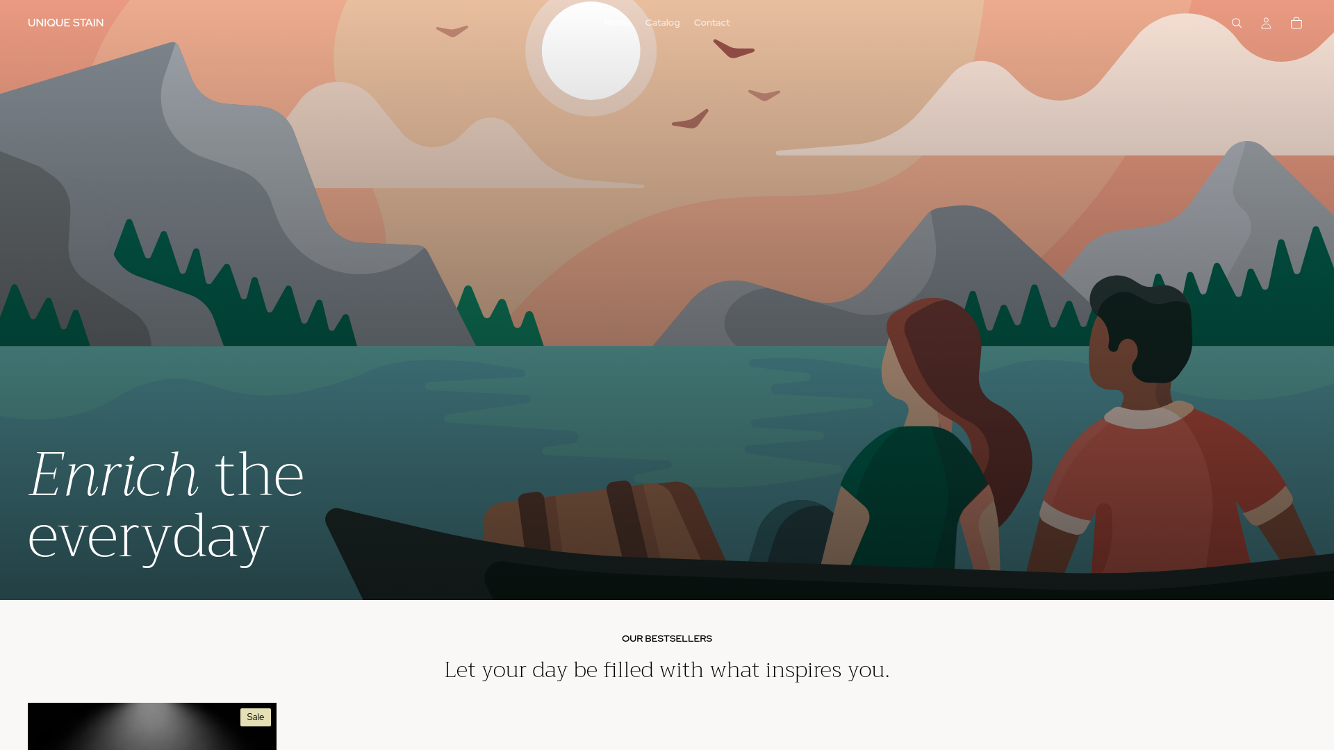 website screenshot of https://uniquestain.in/