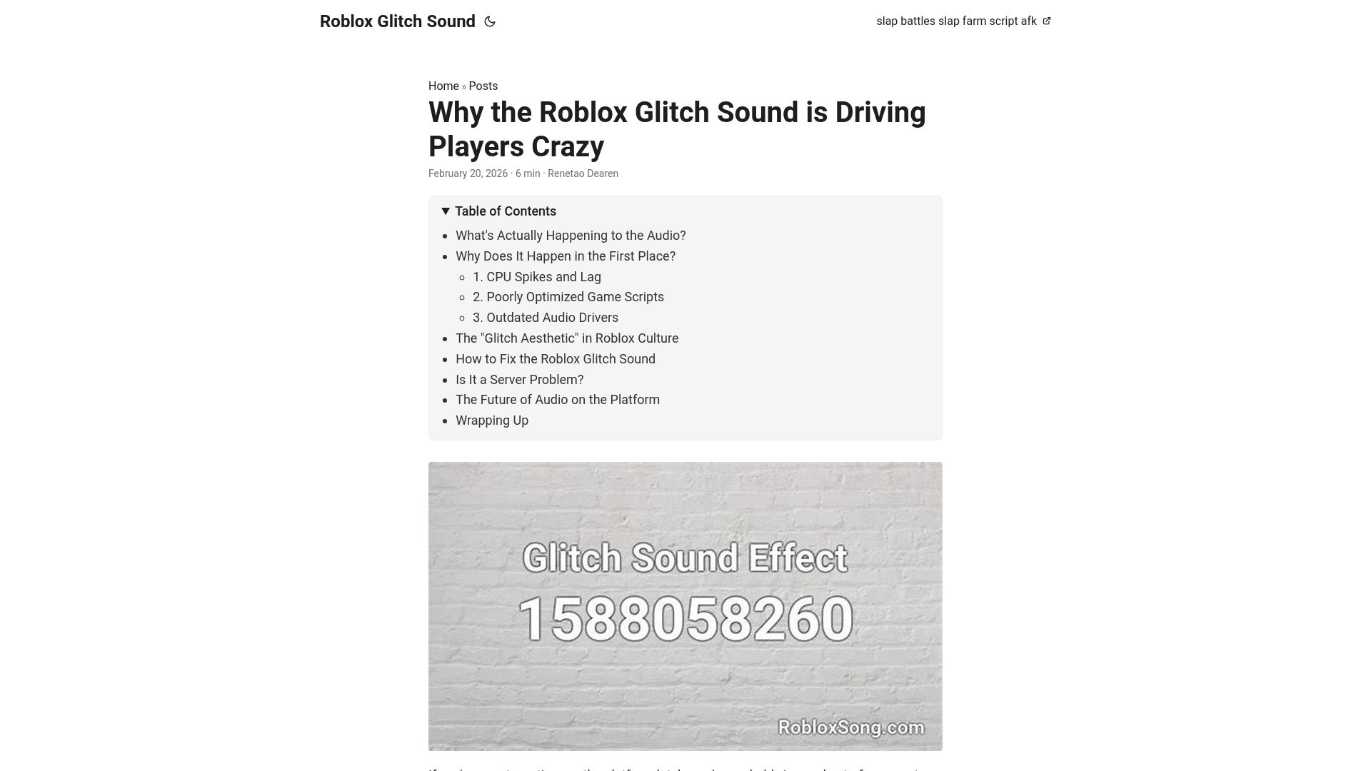 website screenshot of https://roblox-glitch-sound.pages.dev/