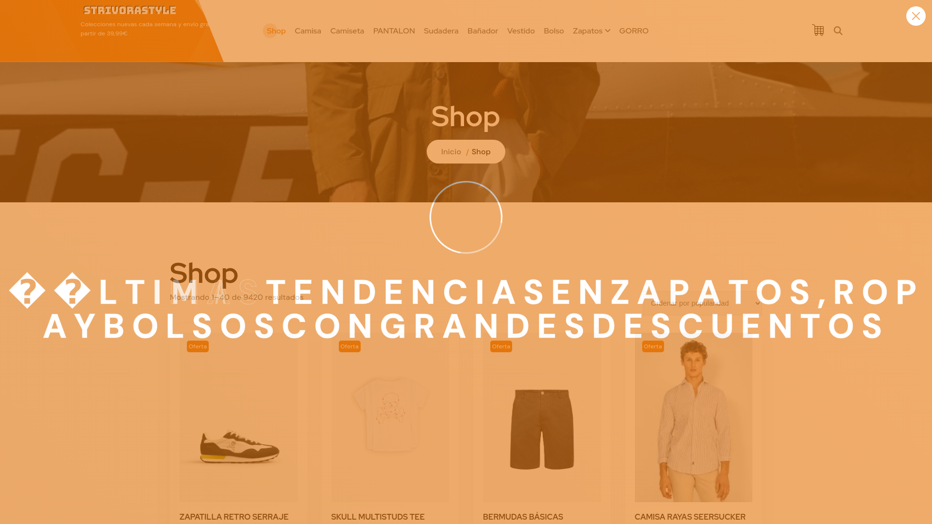 website screenshot of https://strivorastyle.com/