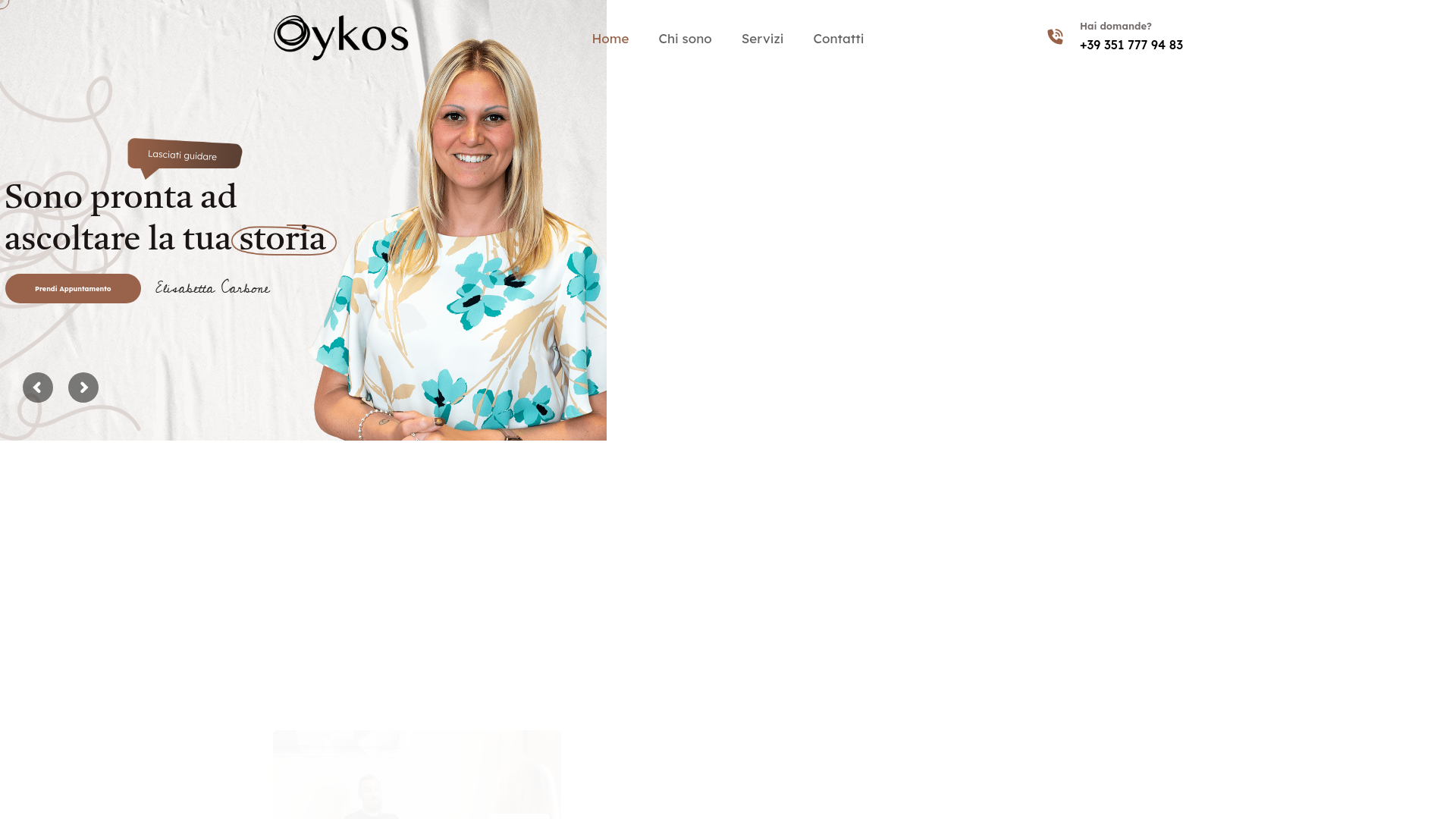 website screenshot of https://elisabettacarbone.it/