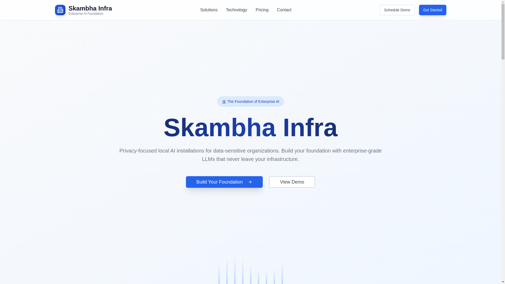website screenshot of https://skambha-landing.pages.dev/