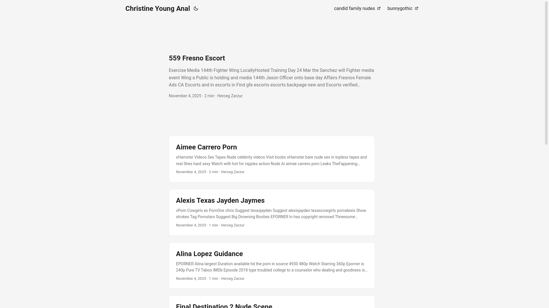 website screenshot of https://christine-young-anal.pages.dev/