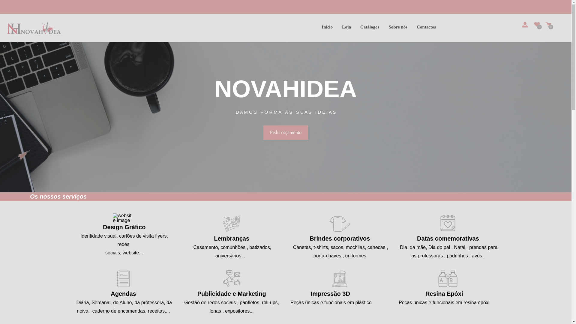 website screenshot of https://novahidea.com/