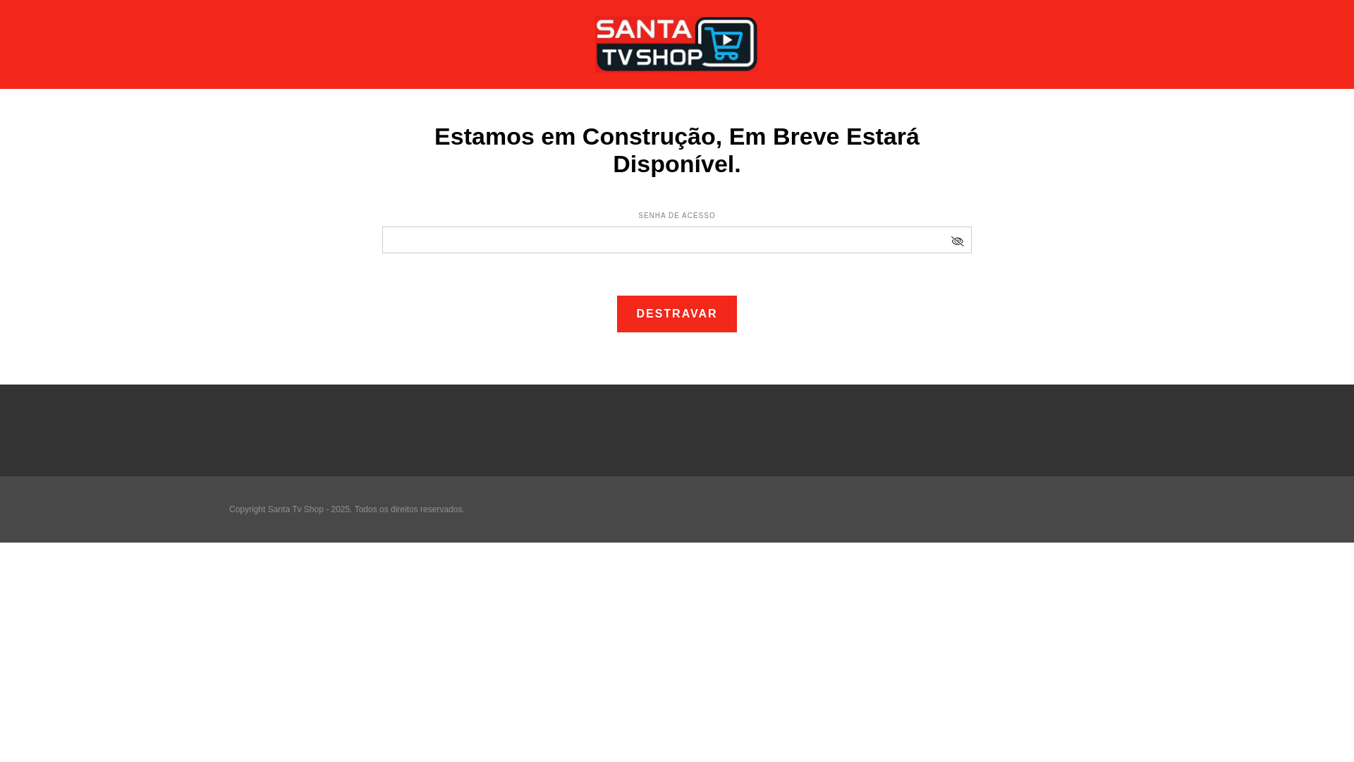 website screenshot of https://santatvshop.com.br/