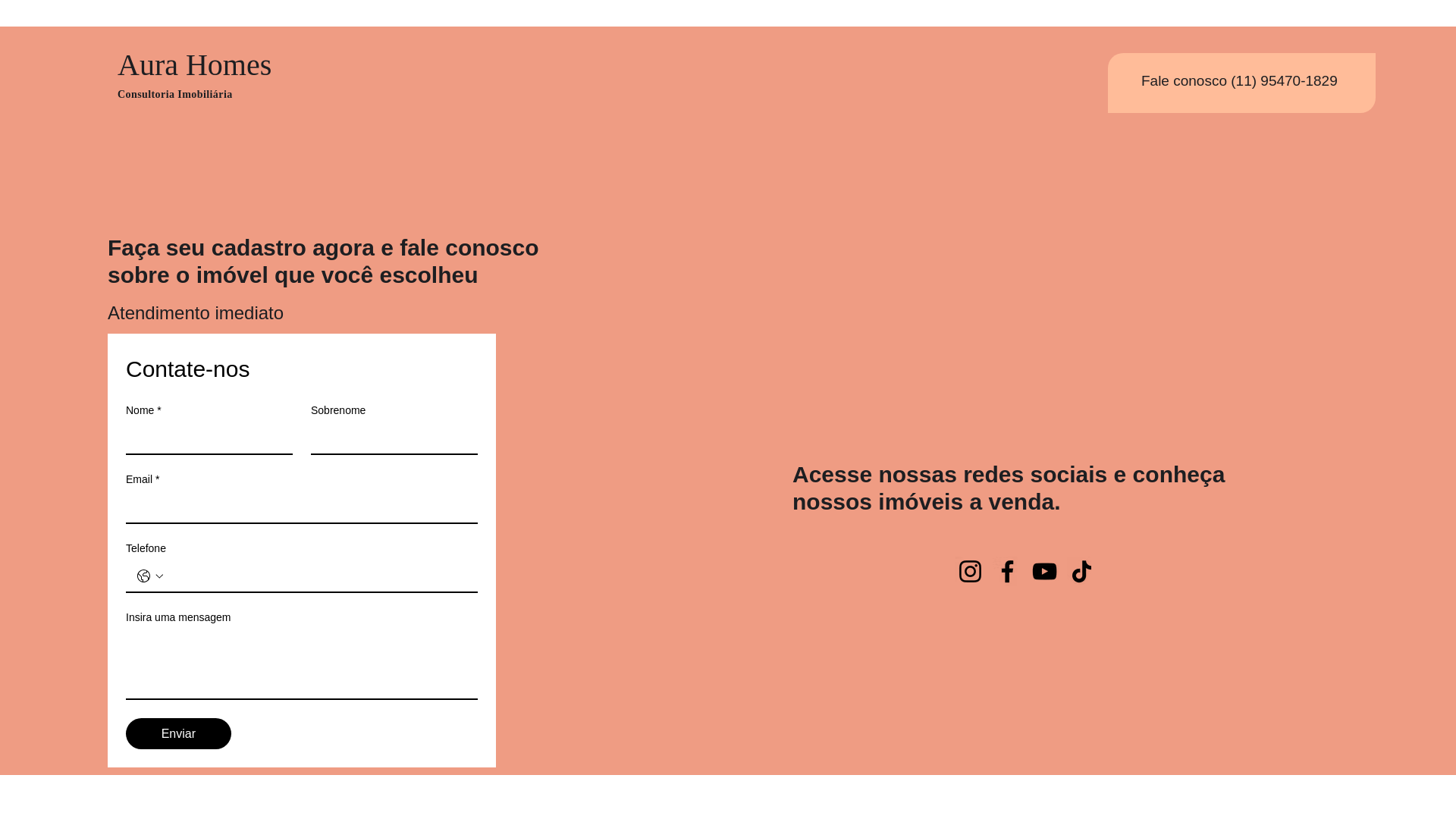 website screenshot of https://aurahomes.com.br/
