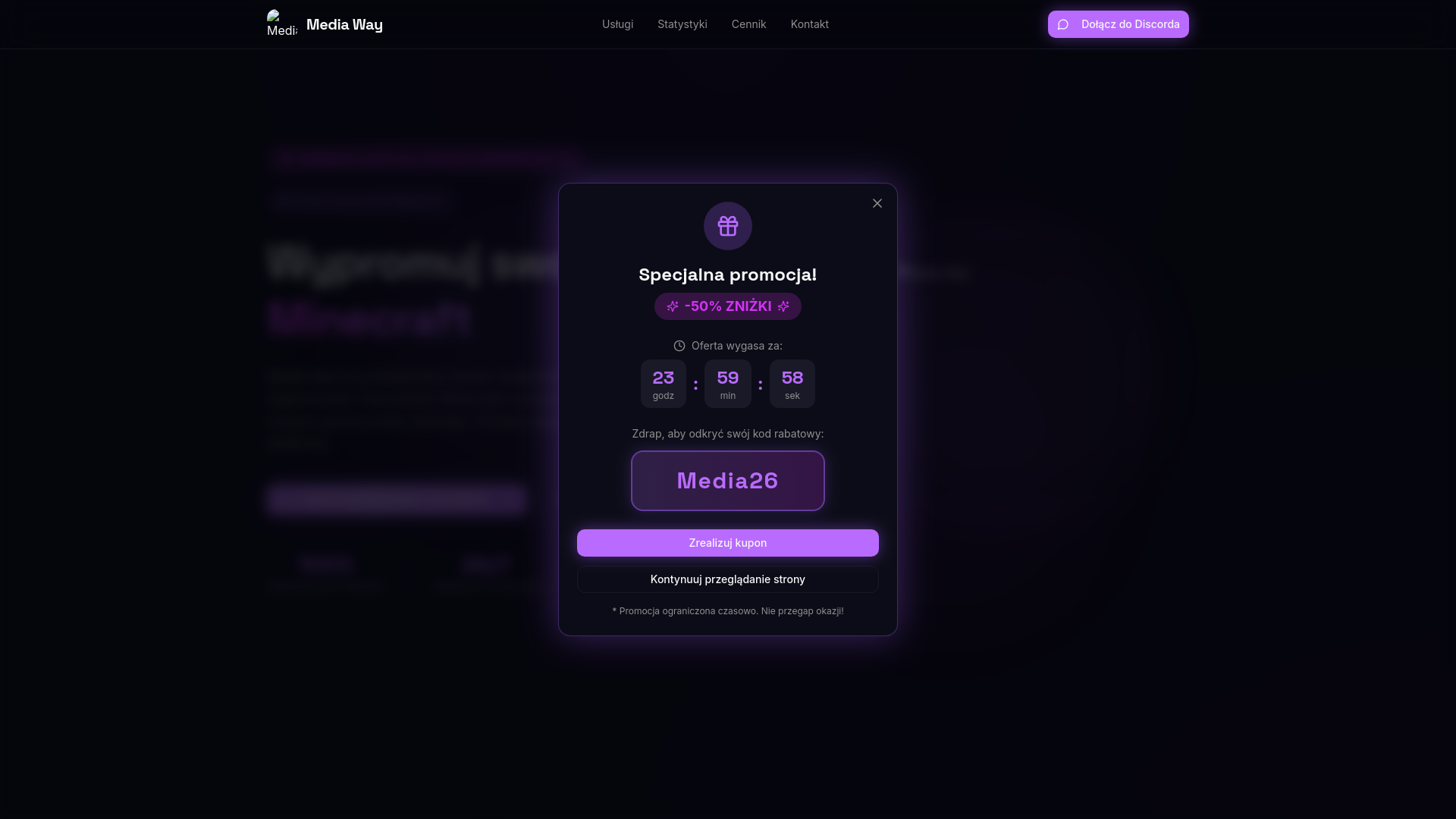 website screenshot of https://maciejowemediaway1.pages.dev/