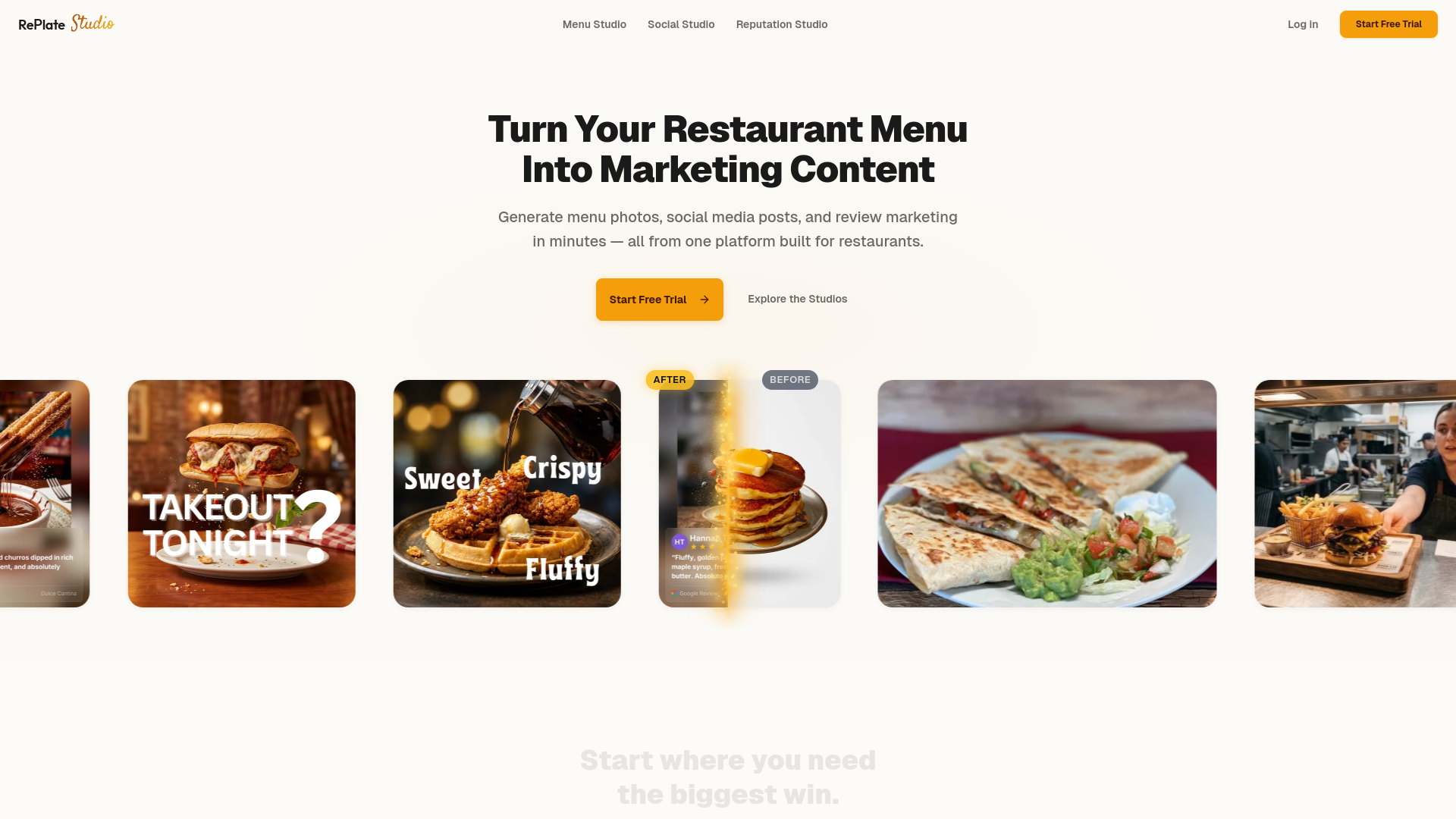 website screenshot of https://startreplatestudio.online/