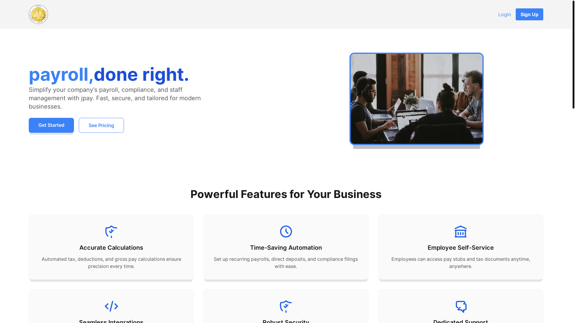 website screenshot of https://jpayonline.net/