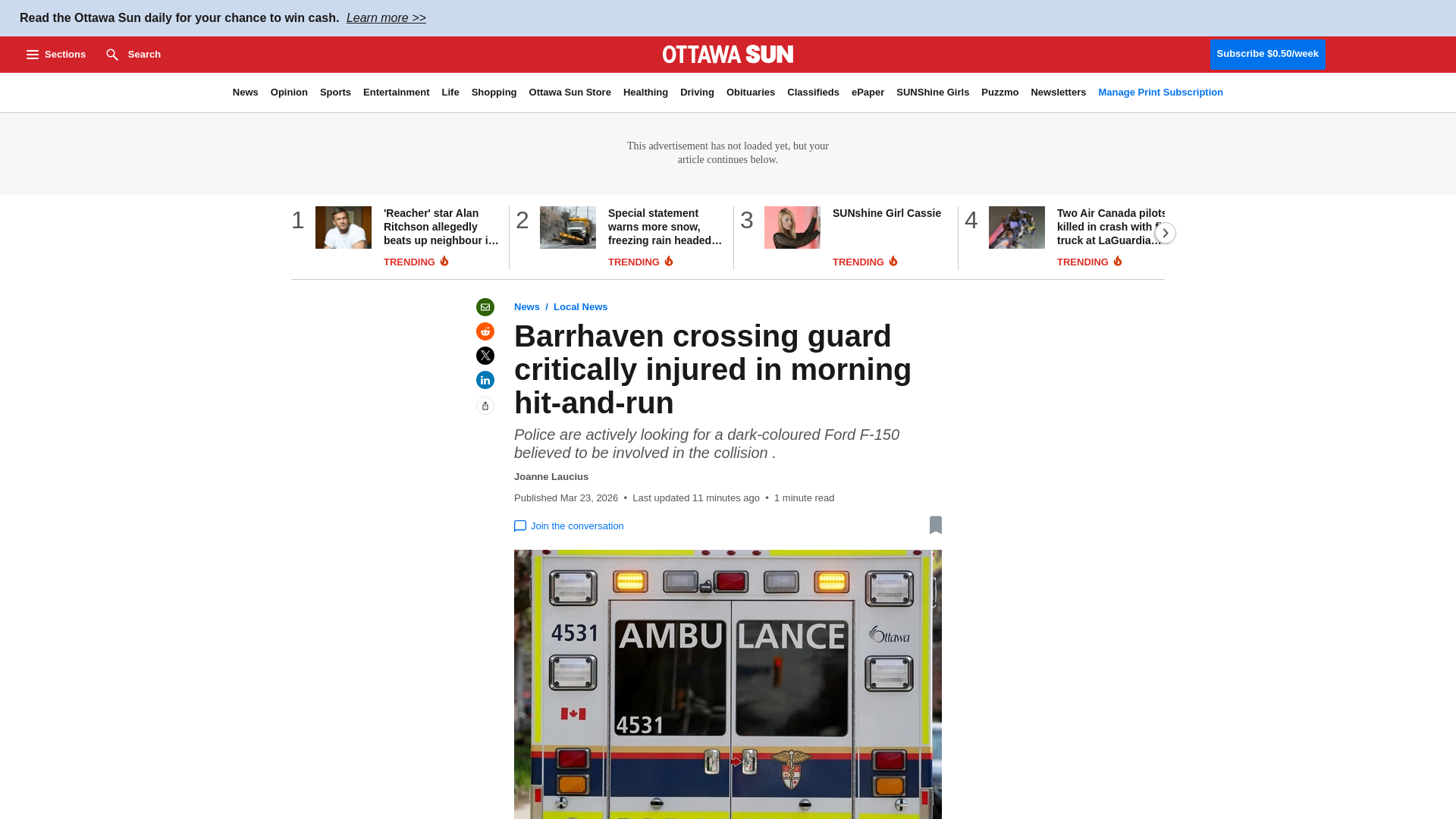 website screenshot of https://ottawasun.com/news/barrhaven-crossing-guard-hit-and-run