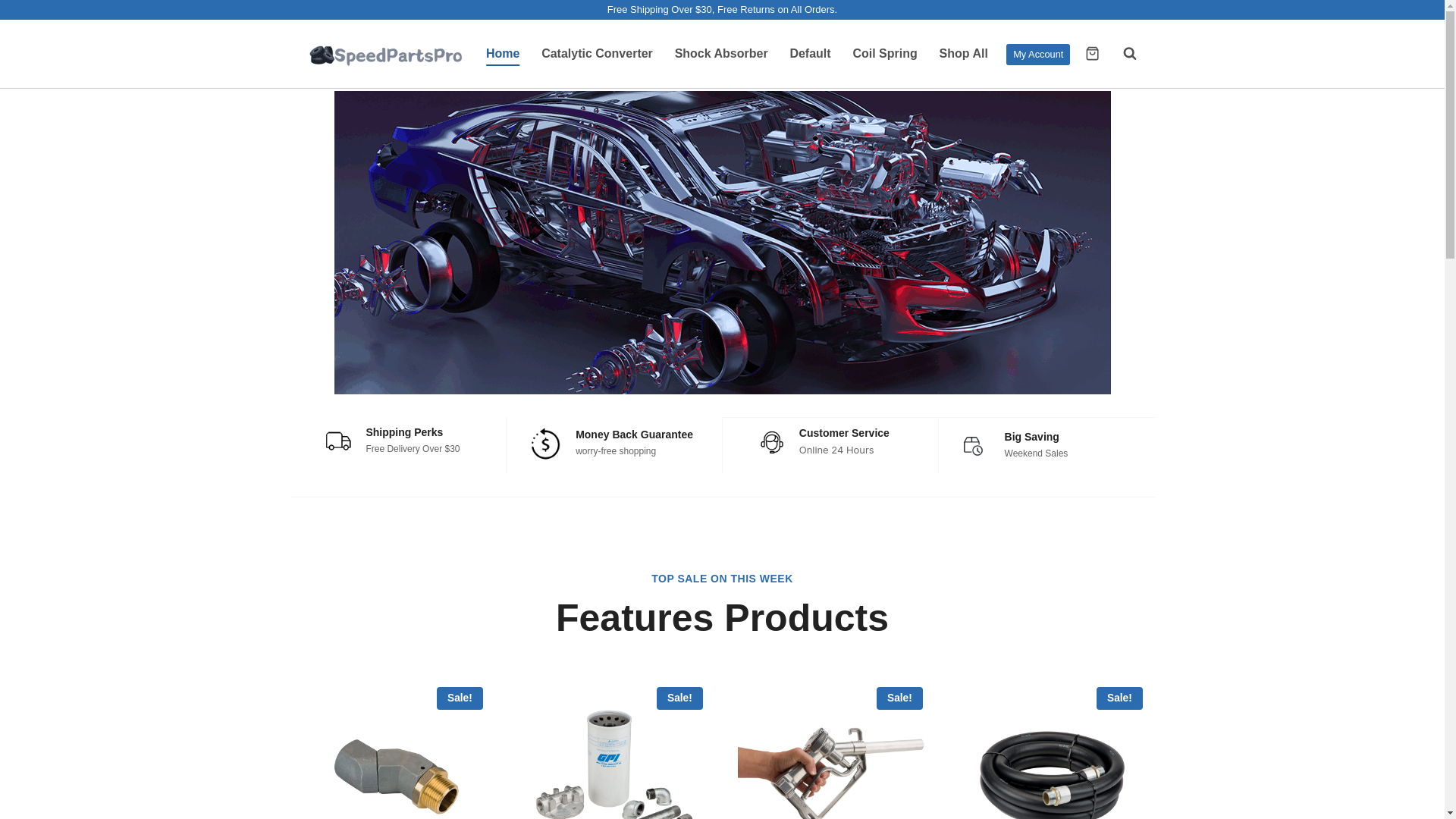 website screenshot of https://www.speedpartspro.com/