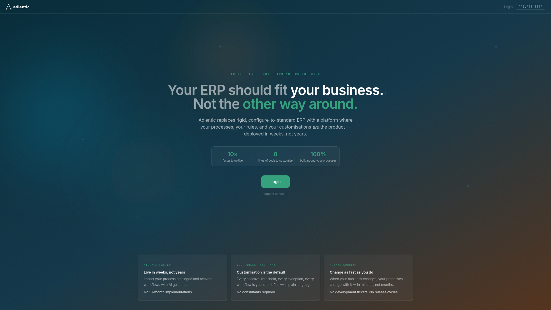 website screenshot of https://adientic.com