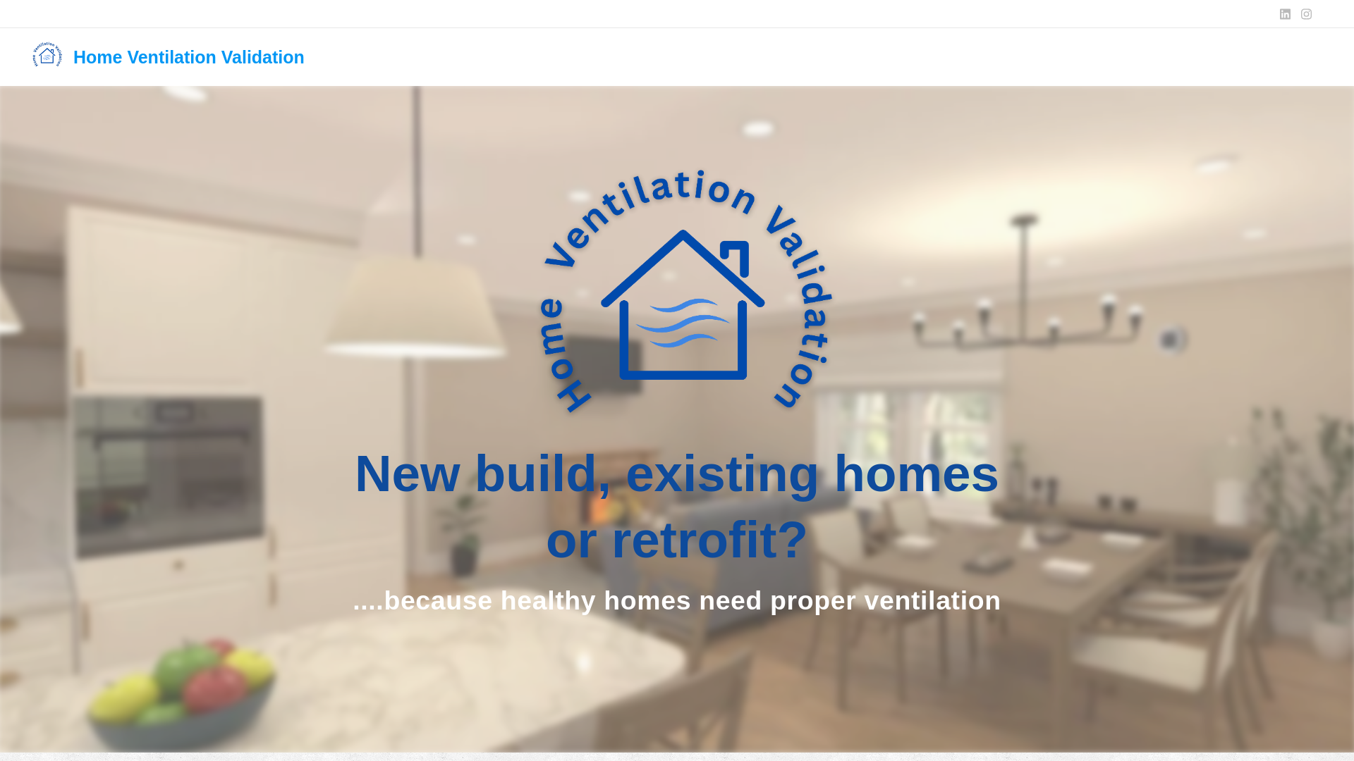 website screenshot of https://homeventilationvalidation.ie