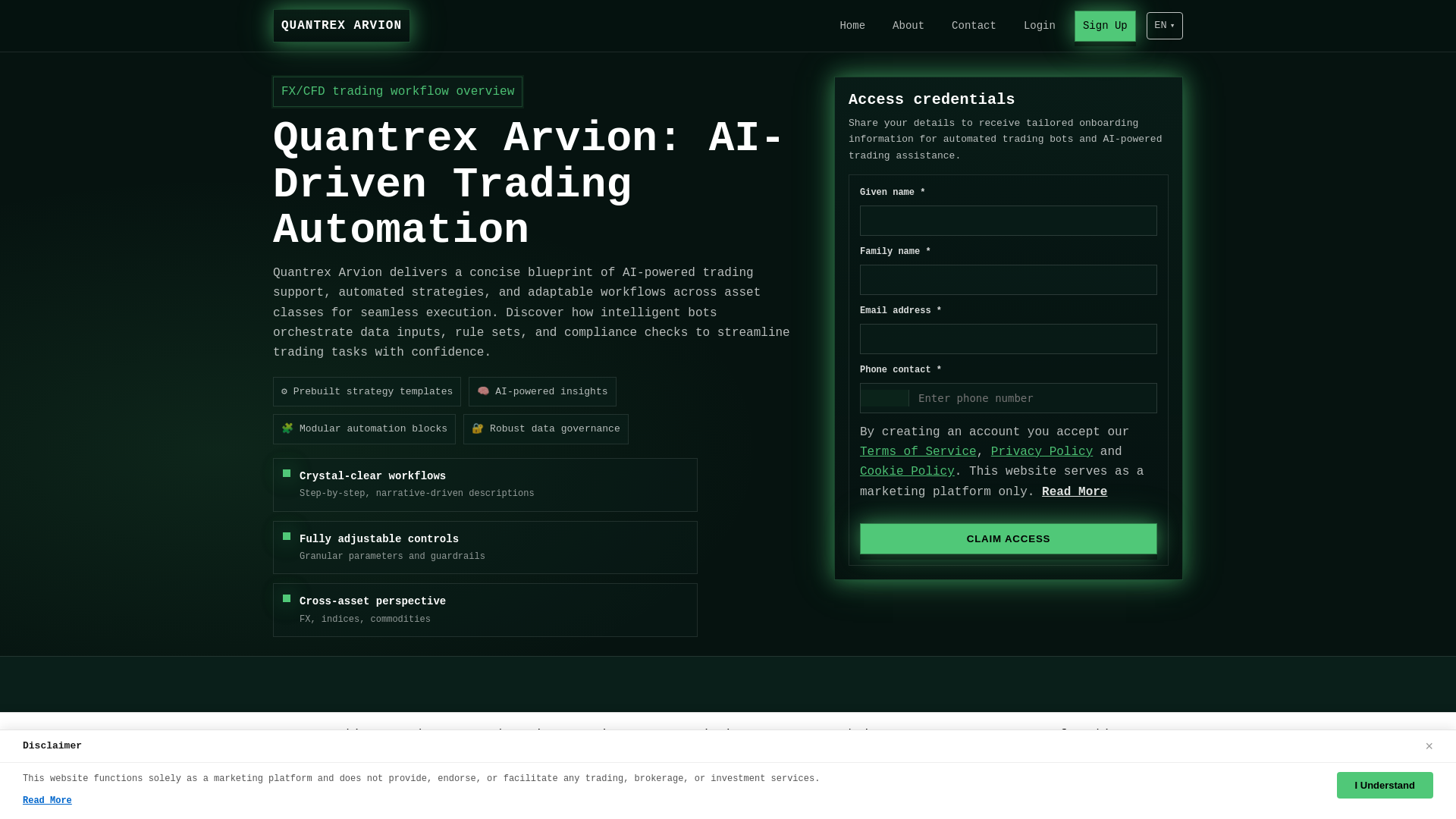 website screenshot of https://quantrexarvion-click.pages.dev/