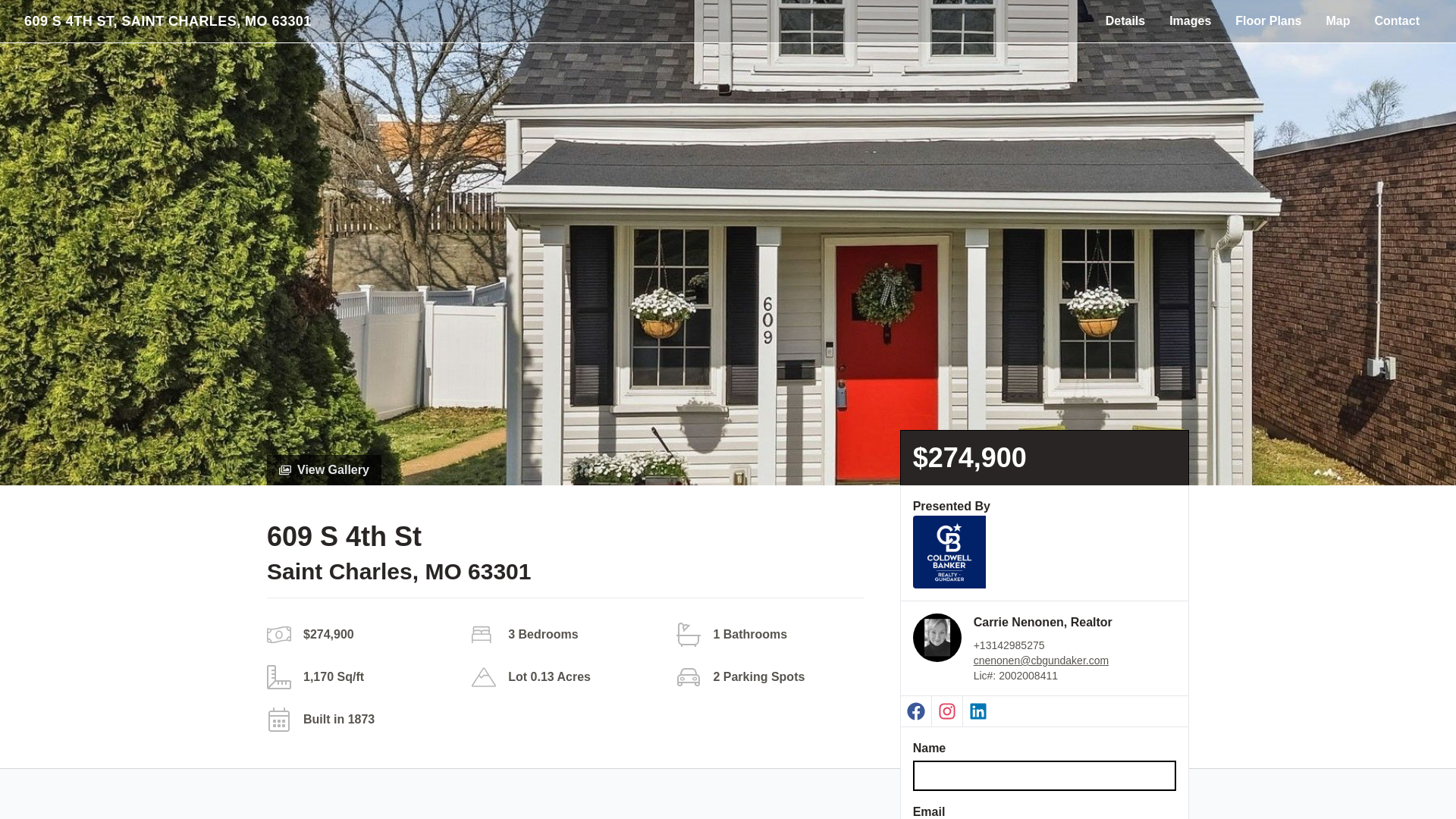 website screenshot of https://609south4th.com