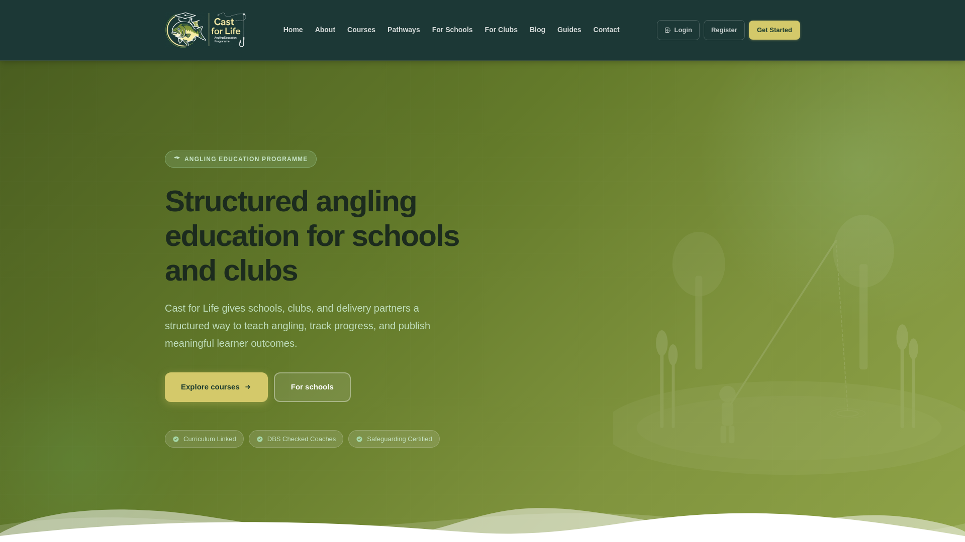 website screenshot of https://castforlife.co.uk/