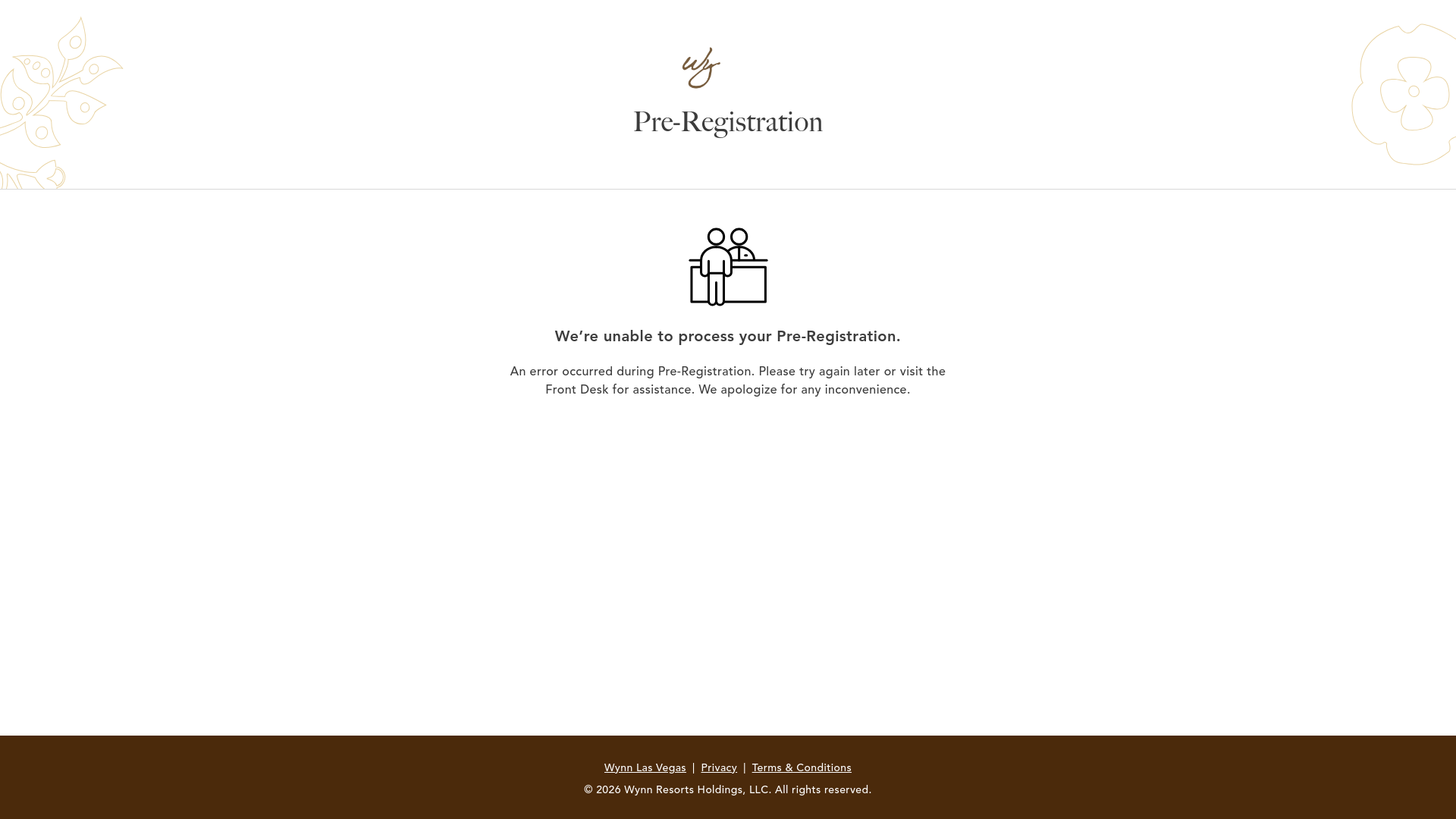 website screenshot of https://prereg.wynnresorts.com/