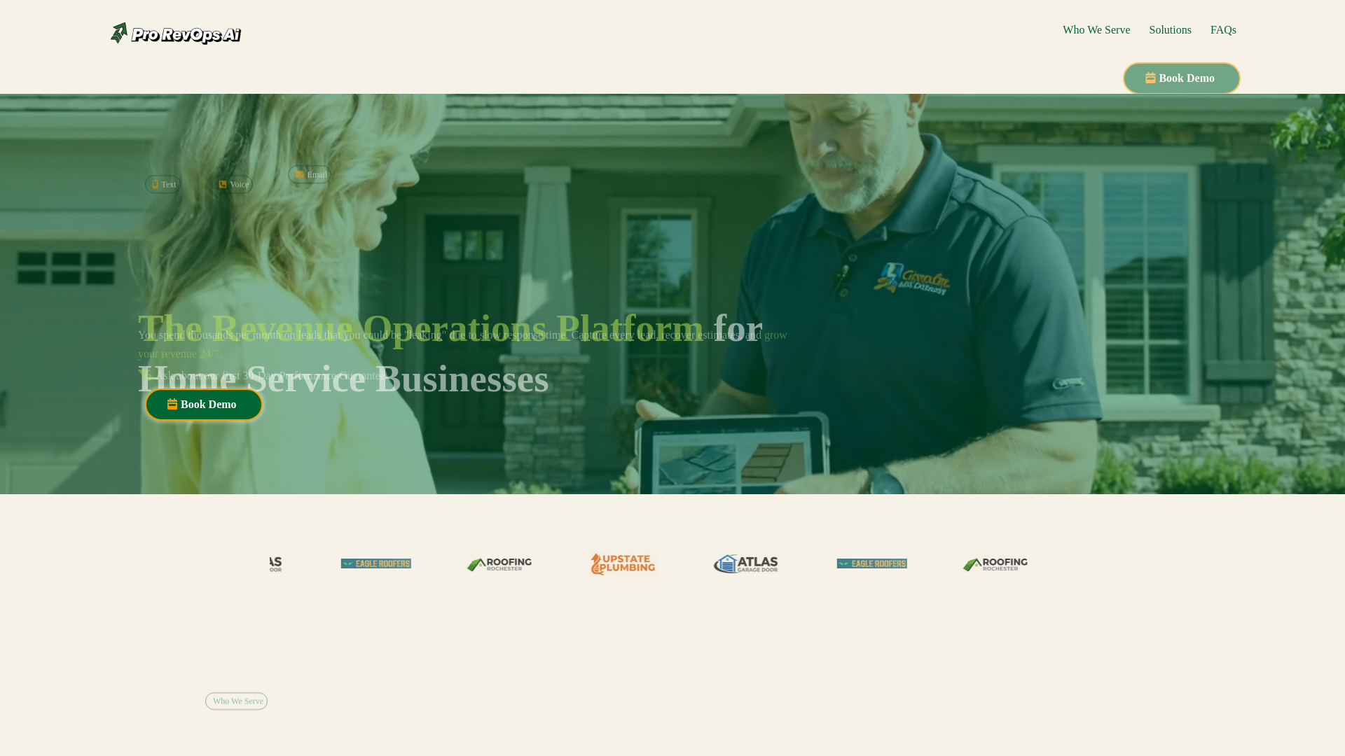 website screenshot of https://prorevopsaicall.co/
