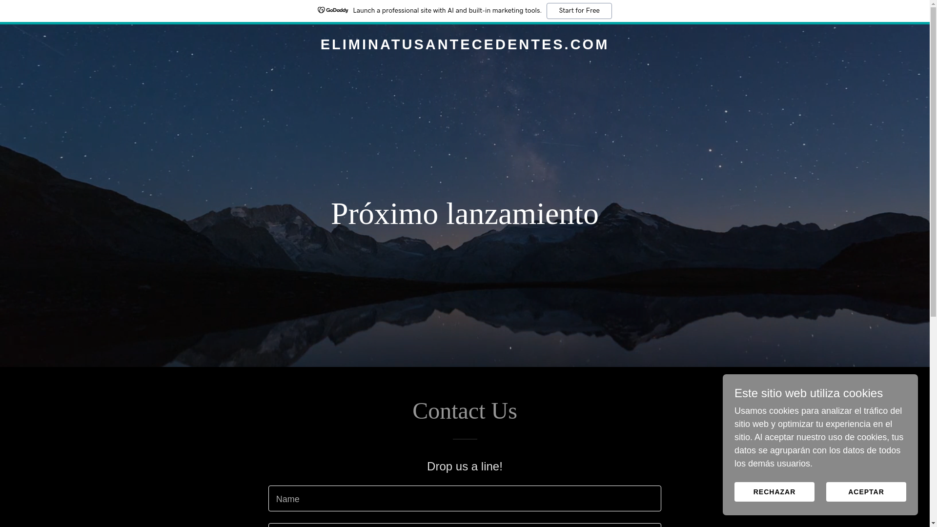 website screenshot of https://eliminatusantecedentes.com/