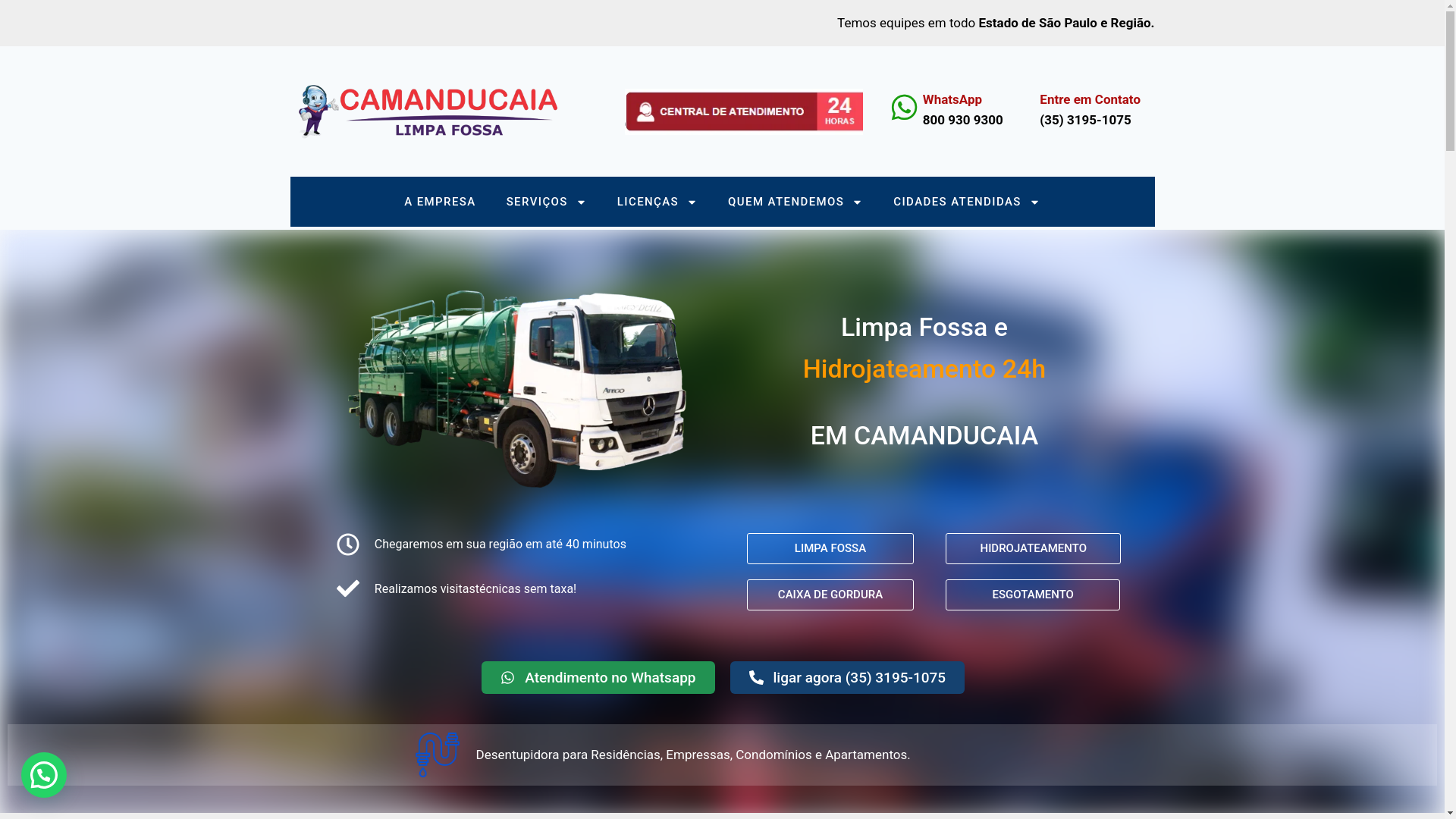 website screenshot of https://guaratinguetalimpadora.com.br/